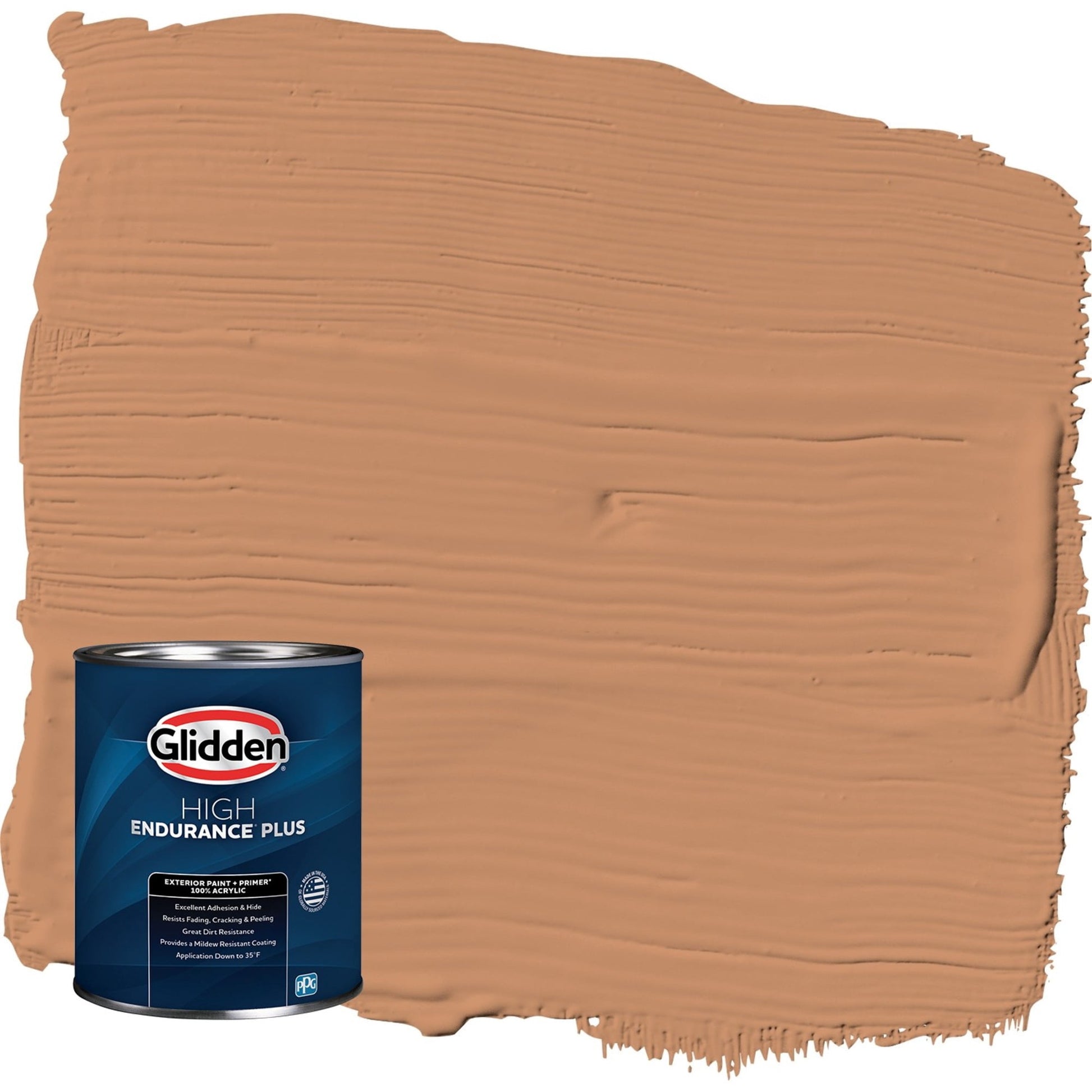 Glidden HEP Hitching Post / Orange Satin Exterior Paint with Primer, 1 Quart