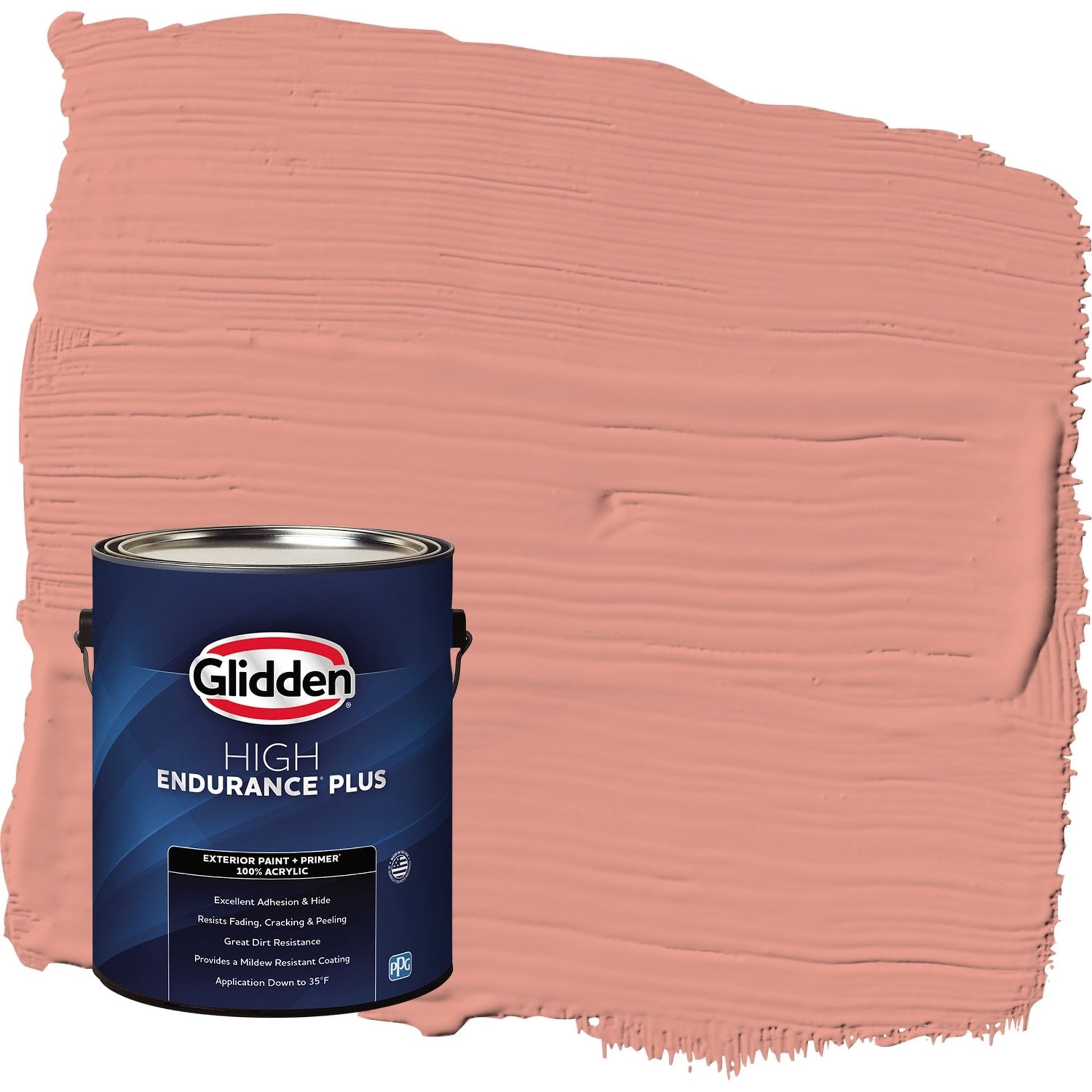 Glidden HEP Holland Tile / Red Flat Exterior Paint with Primer, 1 Gallon