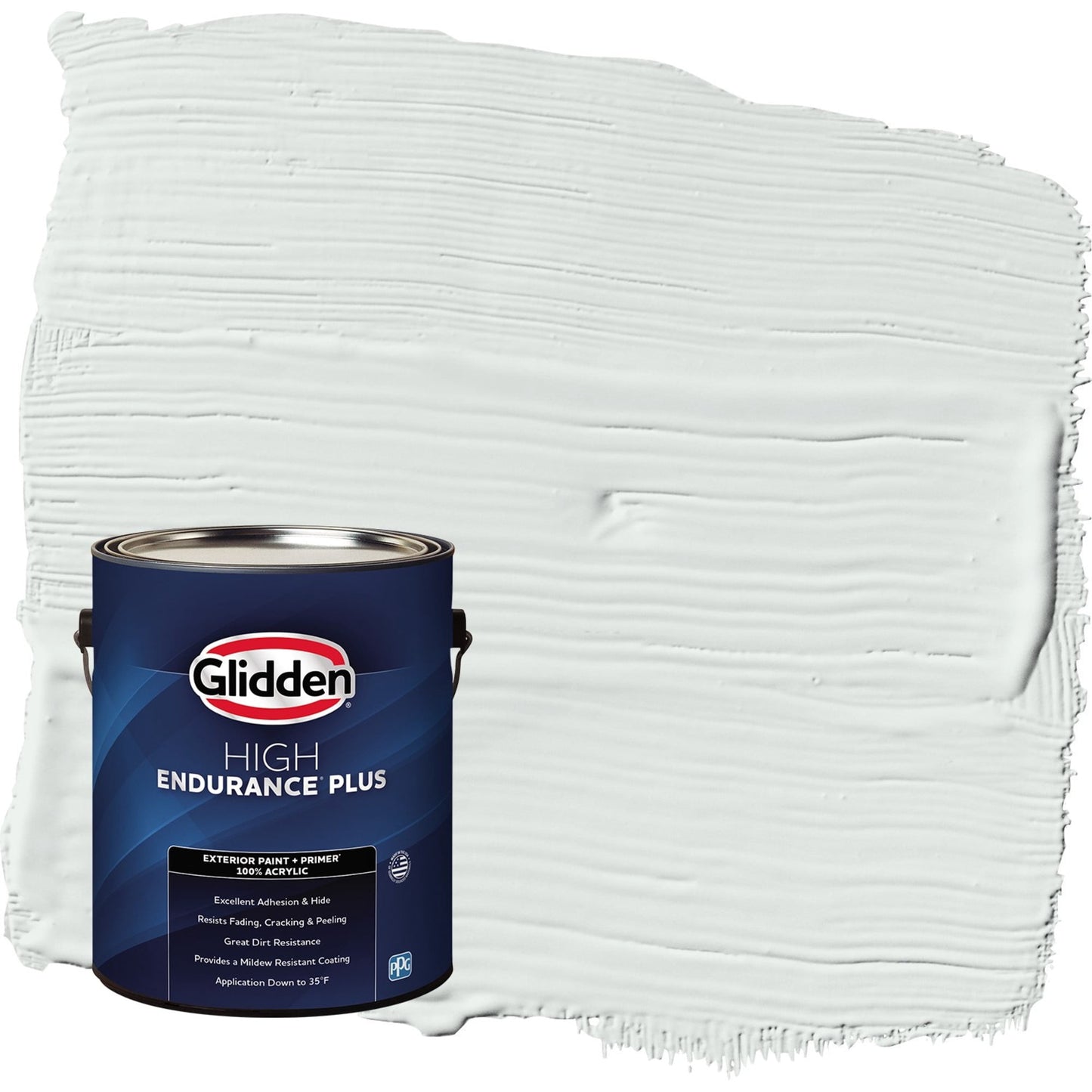 Glidden HEP Icy Bay / Off-White Flat Exterior Paint with Primer, 1 Gallon