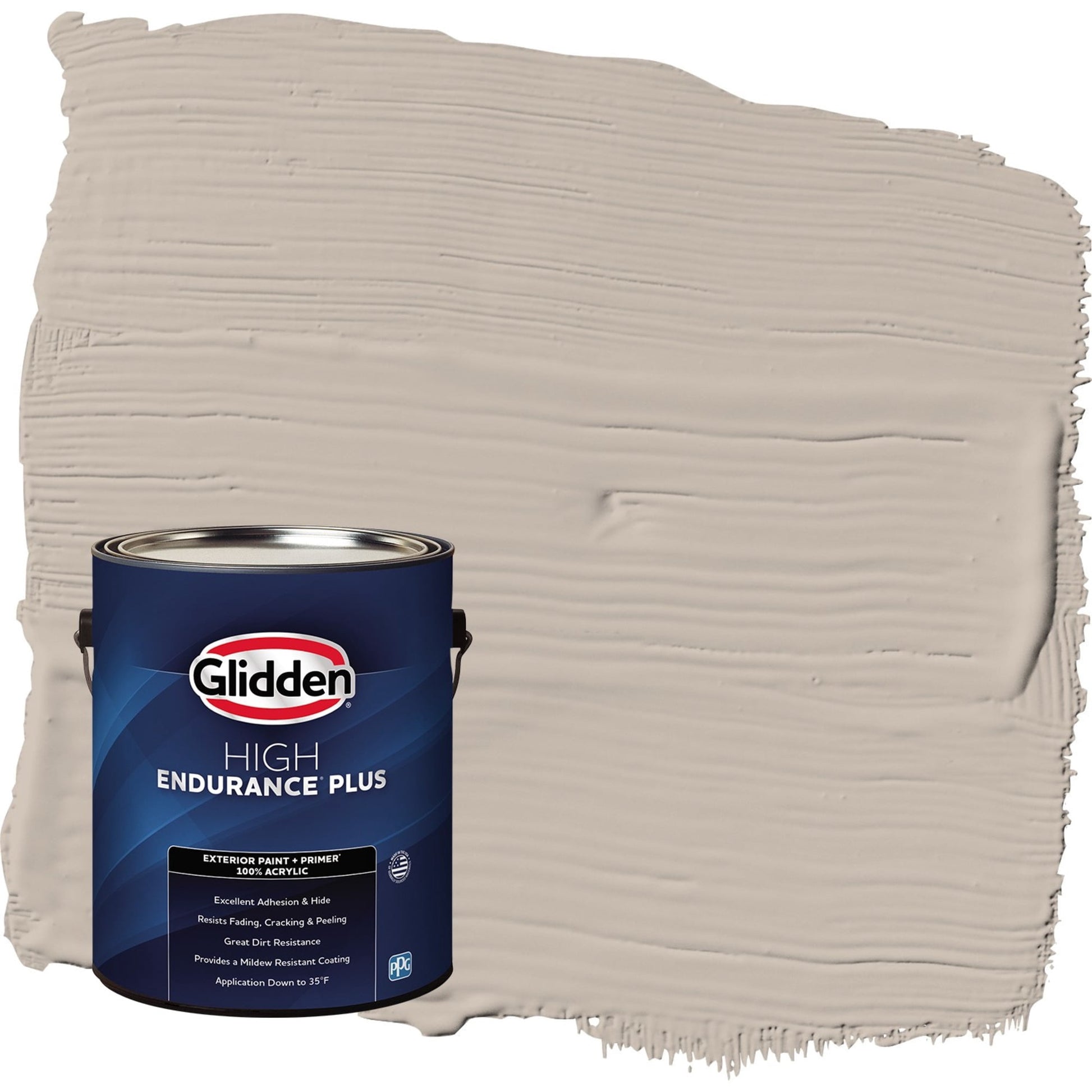 Glidden HEP Legendary / Beige Flat Exterior Paint with Primer, 1 Gallon