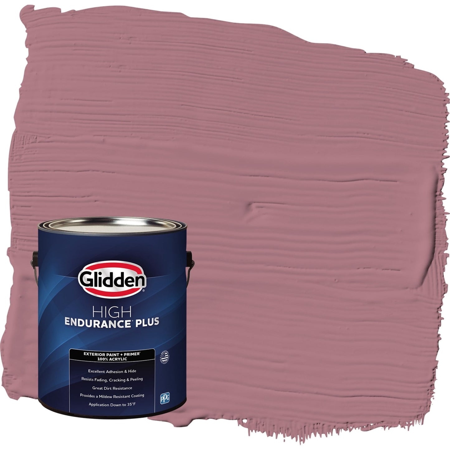 Glidden HEP Mauve Madness / Purple Flat Exterior Paint with Primer, 1 Gallon