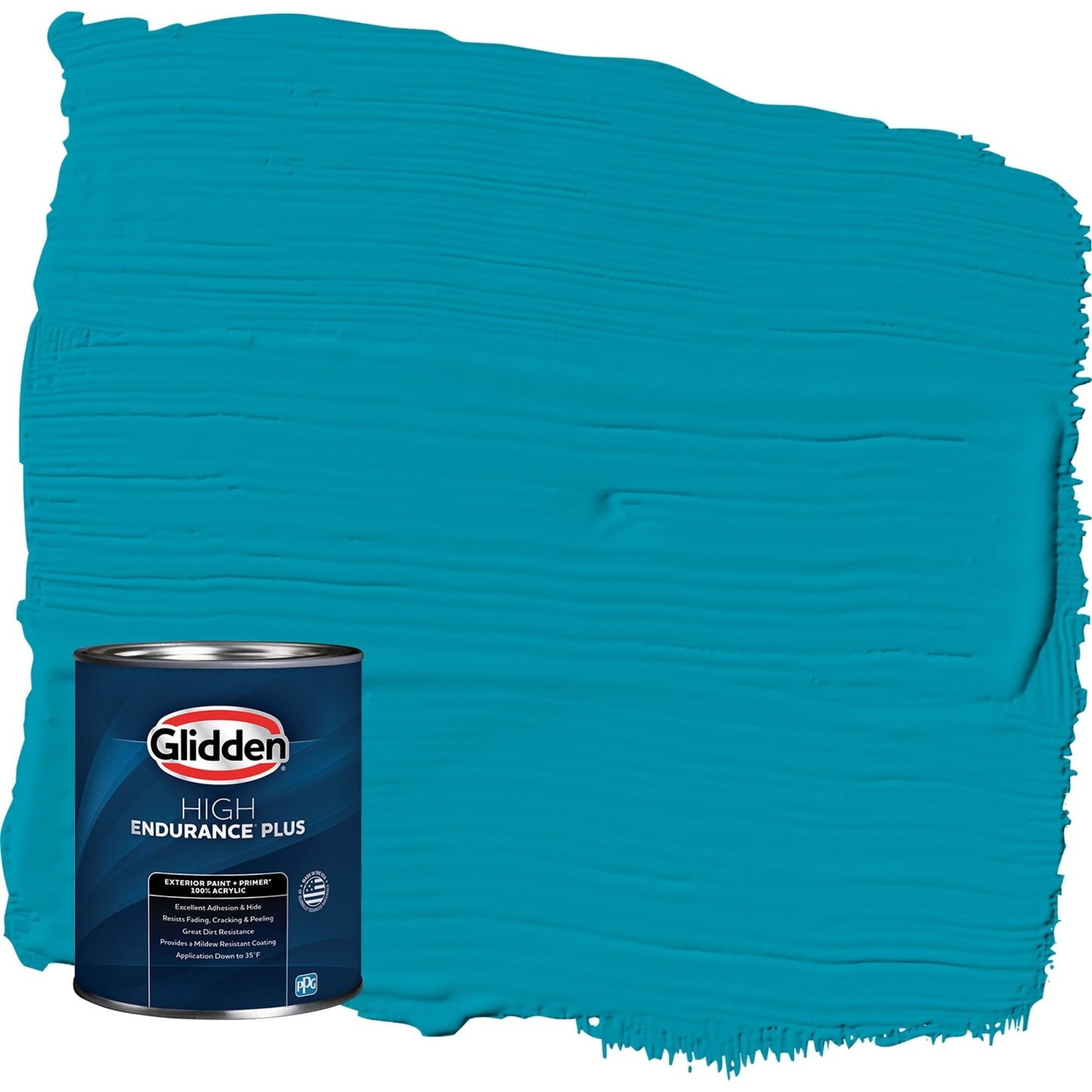 Glidden HEP Mediterranean Blue / Blue Satin Exterior Paint with Primer, 1 Quart