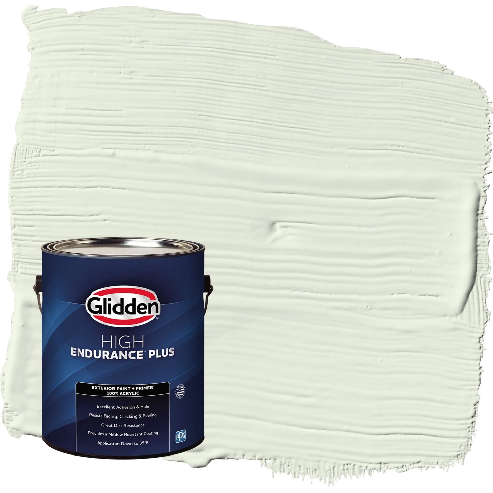 Glidden HEP Milkweed / Green Satin Exterior Paint with Primer, 1 Gallon