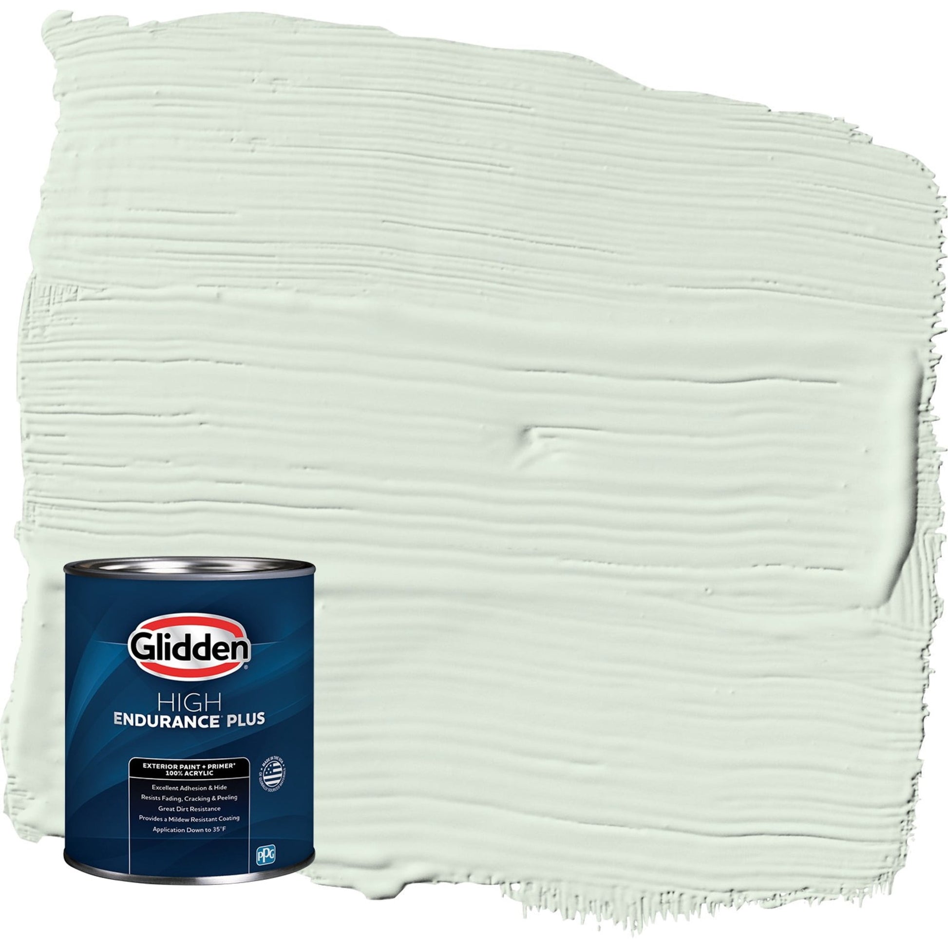 Glidden HEP Mint Wafer / Green Satin Exterior Paint with Primer, 1 Quart