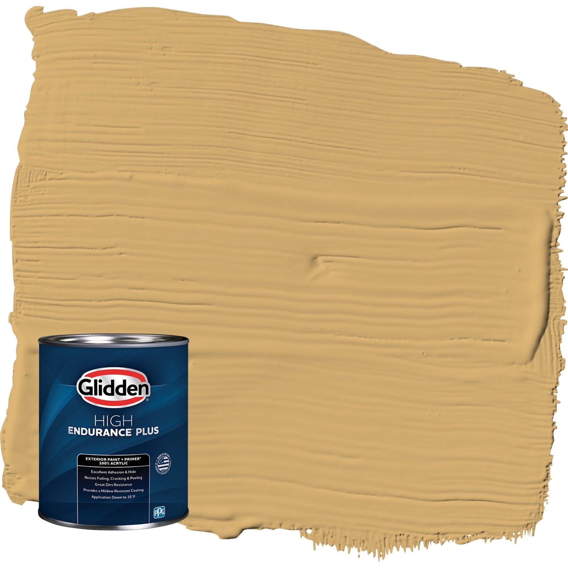 Glidden Pintura Exterior Semibrillante HEP More de Maple/amarillo con ImprimaciÃ³n, 1 Cuarto