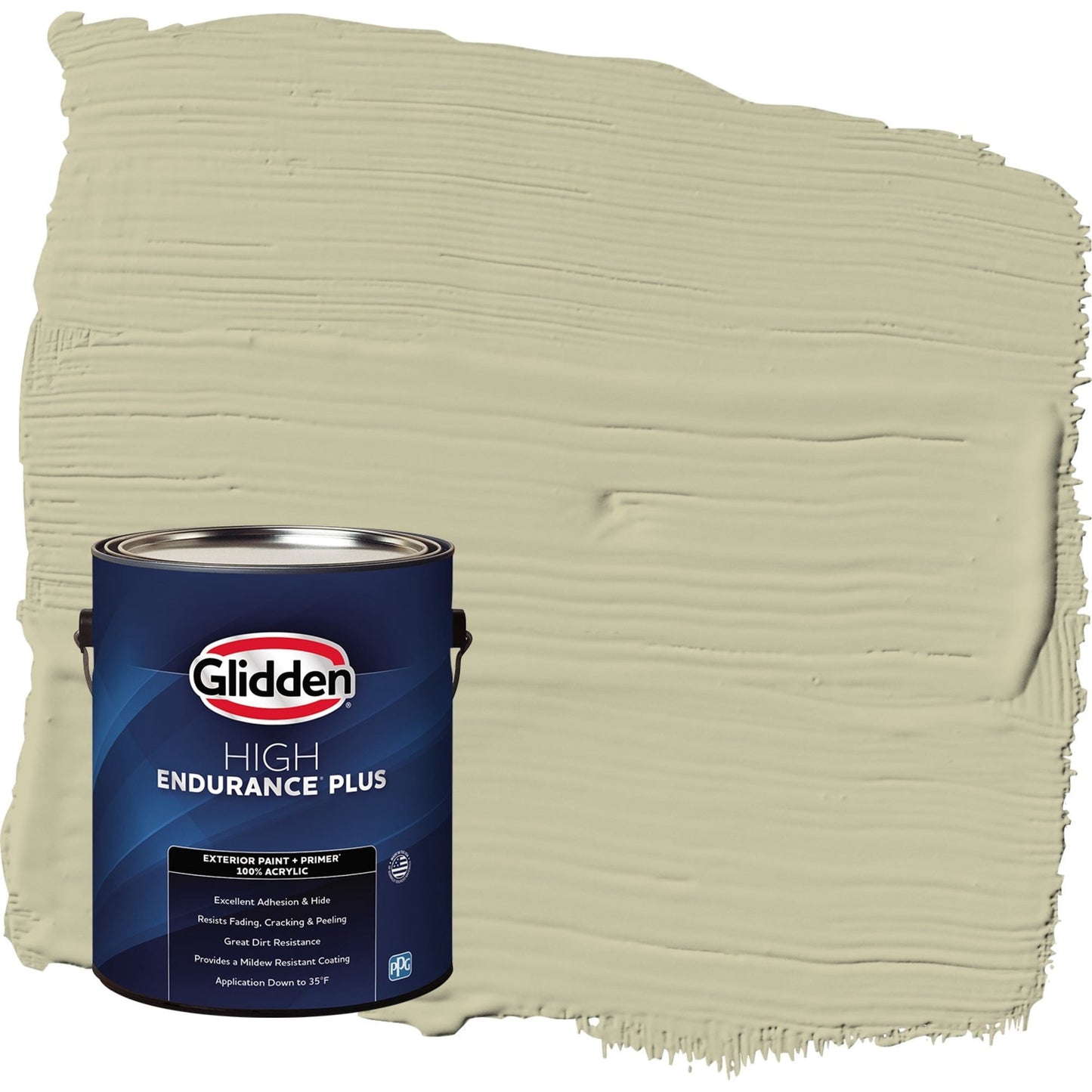 Glidden HEP Northern Landscape / Green Semi-Gloss Exterior Paint with Primer, 1 Gallon