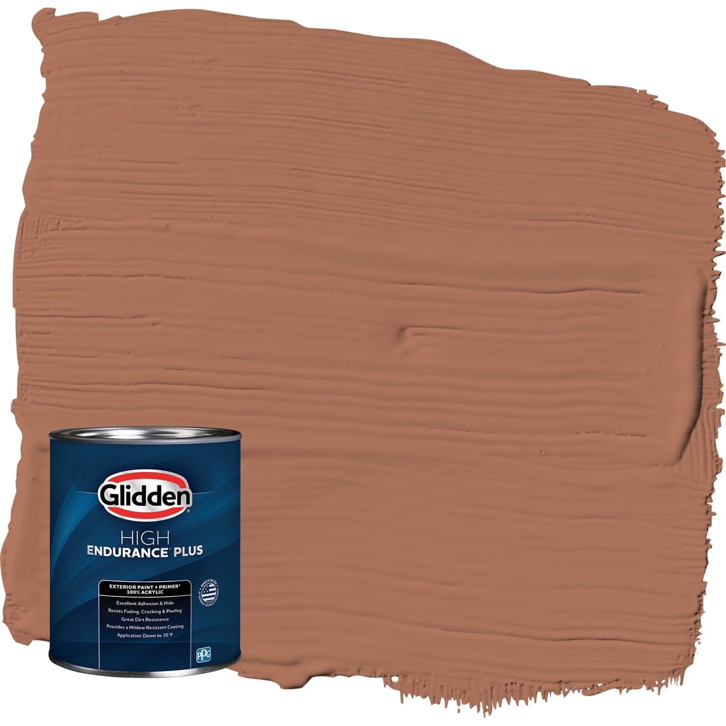Glidden HEP Nutmeg / Brown Semi-Gloss Exterior Paint with Primer, 1 Quart