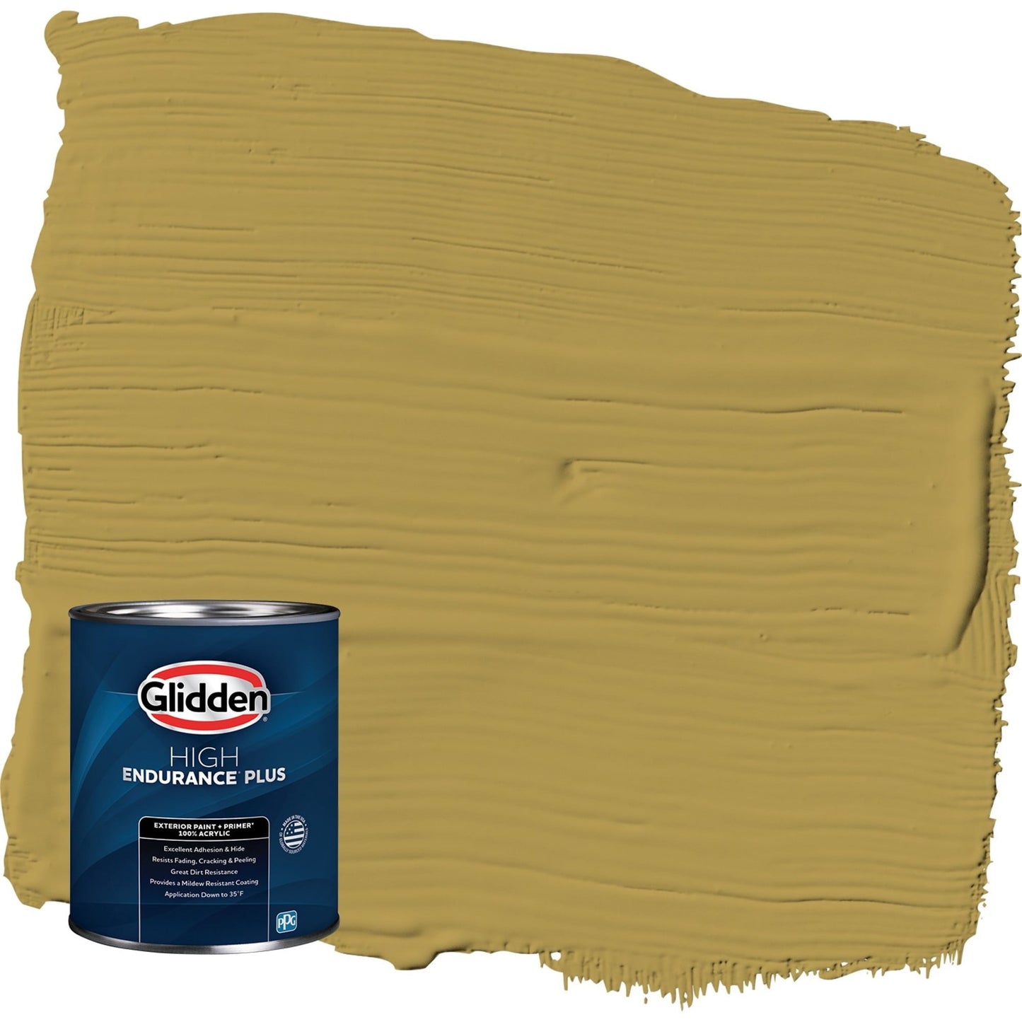 Glidden HEP Obsession / Yellow Semi-Gloss Exterior Paint with Primer, 1 Quart