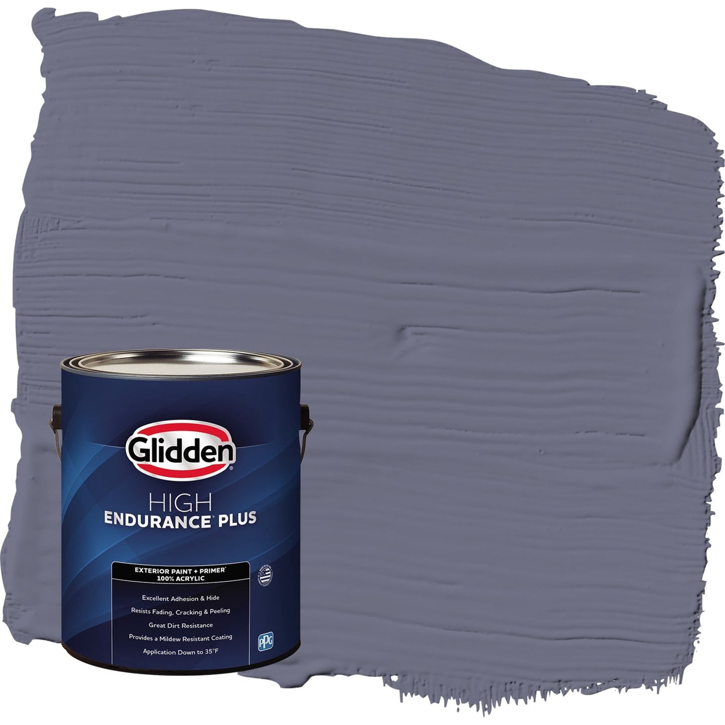 Glidden HEP Old Mill Blue / Purple Flat Exterior Paint with Primer, 1 Gallon