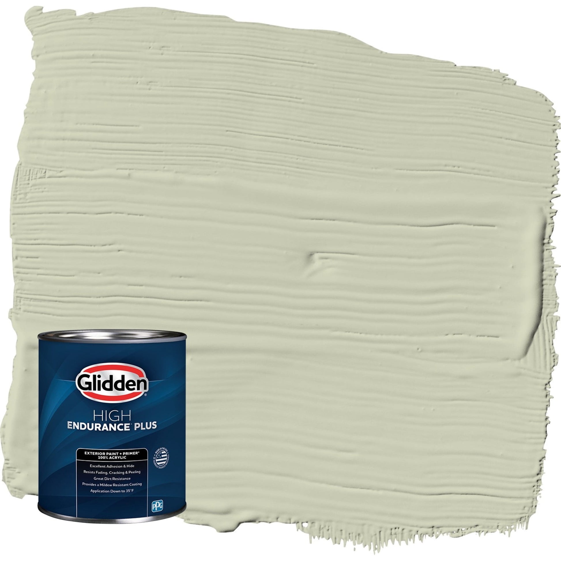 Glidden HEP Only Olive / Green Satin Exterior Paint with Primer, 1 Quart