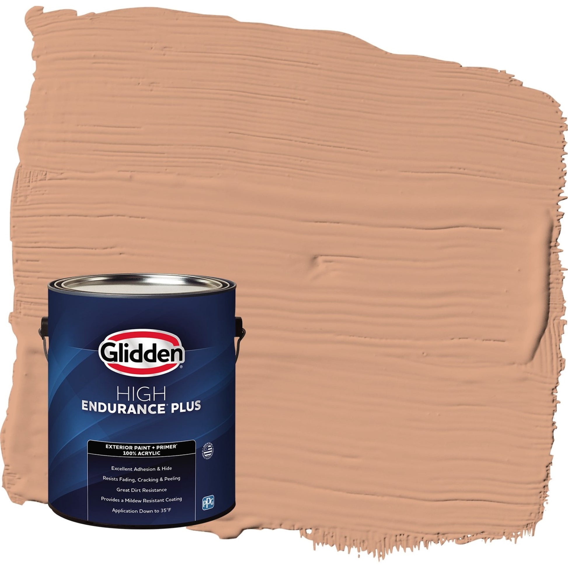 Glidden HEP Orange Maple / Orange Flat Exterior Paint with Primer, 1 Gallon