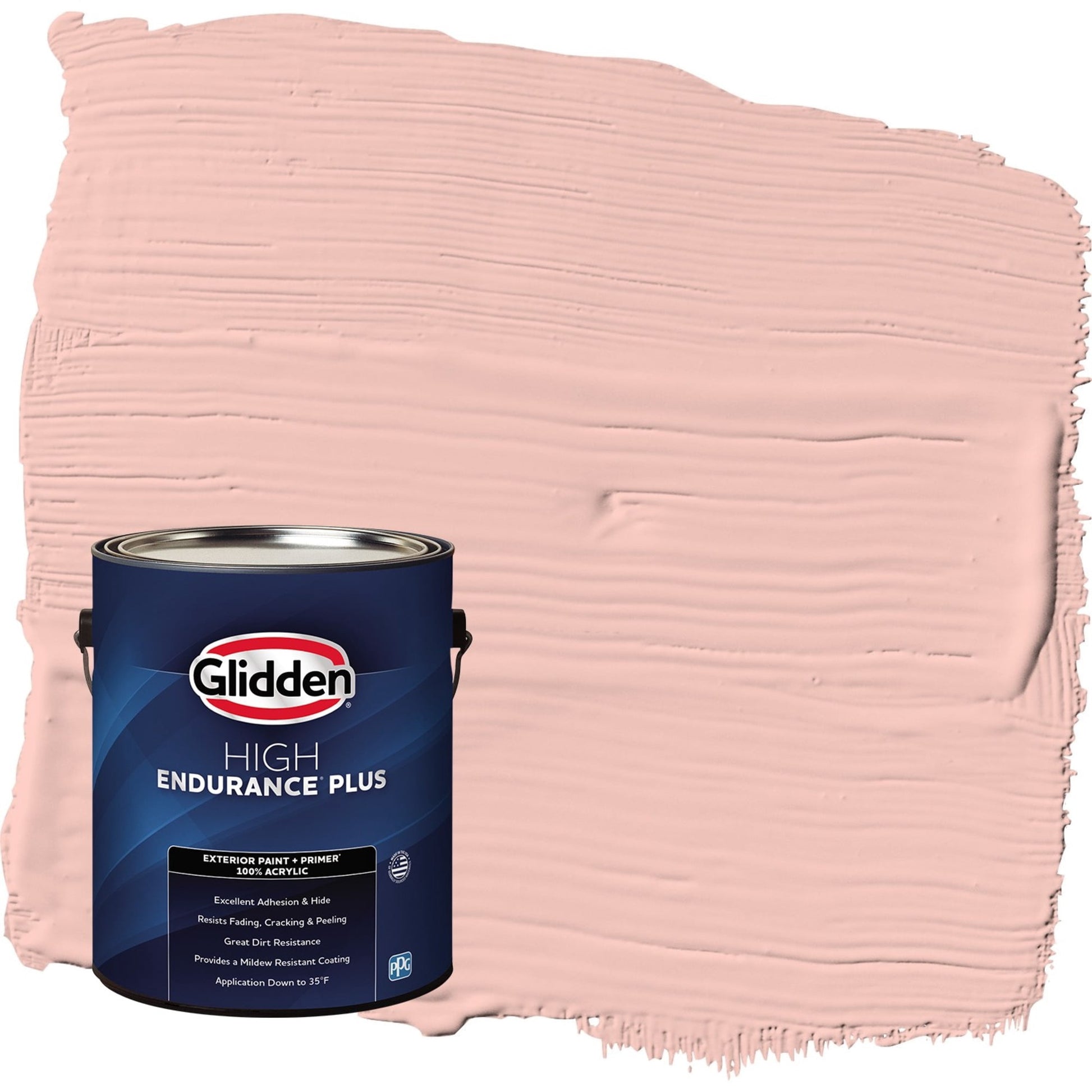 Glidden HEP Peach Ash / Orange Satin Exterior Paint with Primer, 1 Gallon