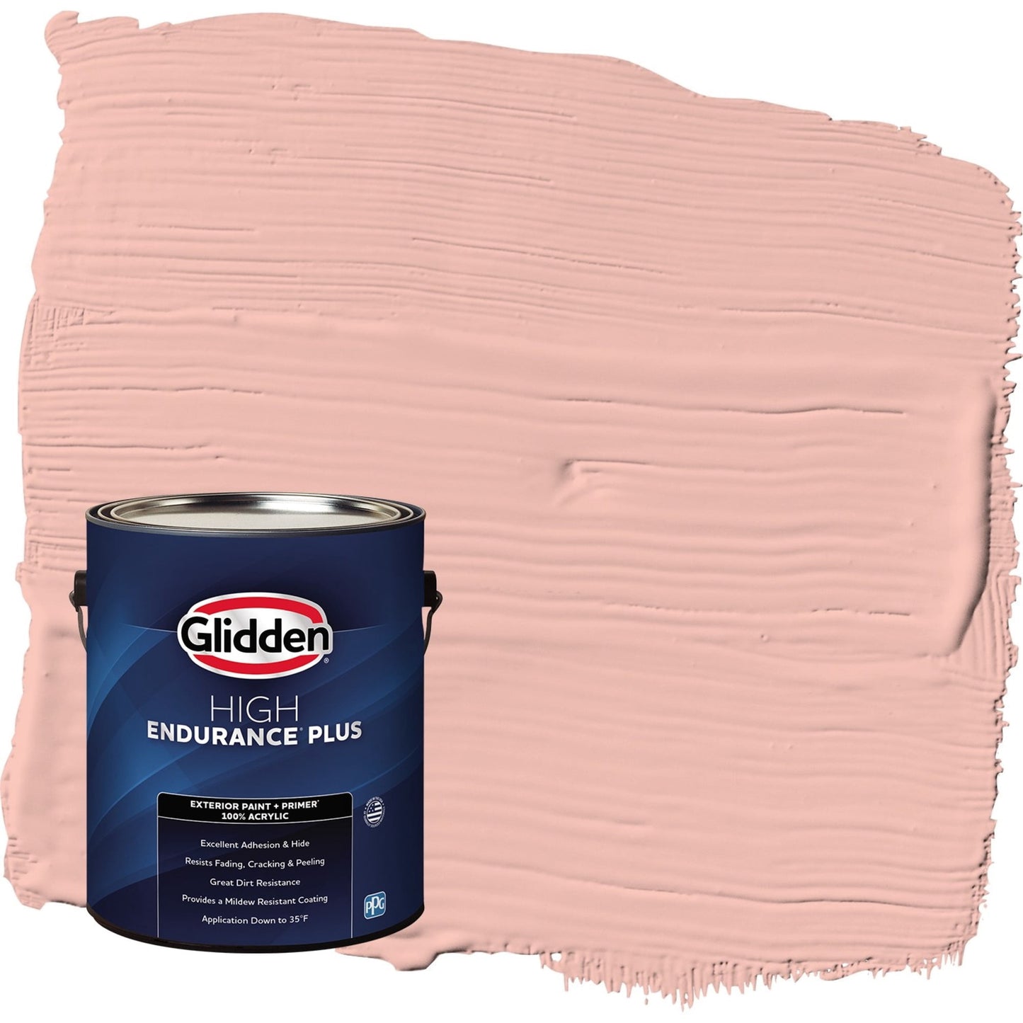 Glidden HEP Peach Beige / Red Semi-Gloss Exterior Paint with Primer, 1 Gallon
