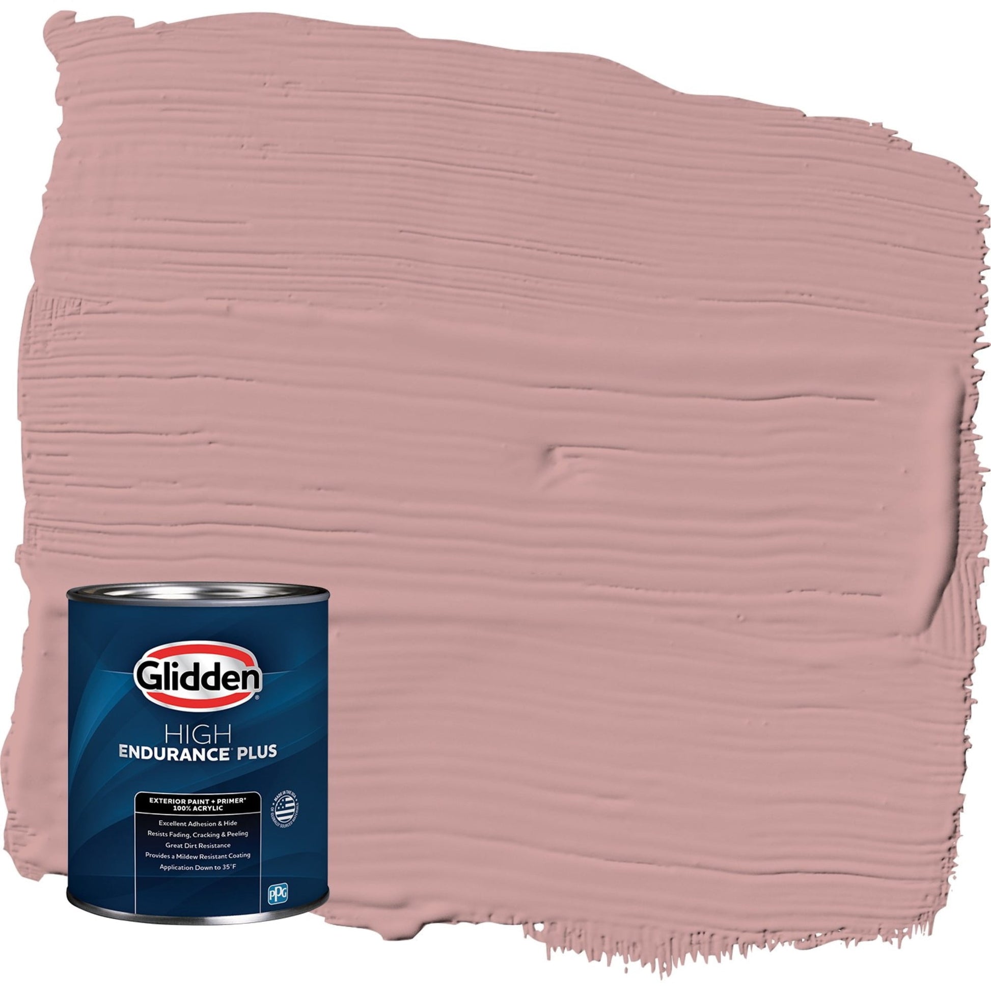Glidden HEP Pepperberry / Pink Semi-Gloss Exterior Paint with Primer, 1 Quart