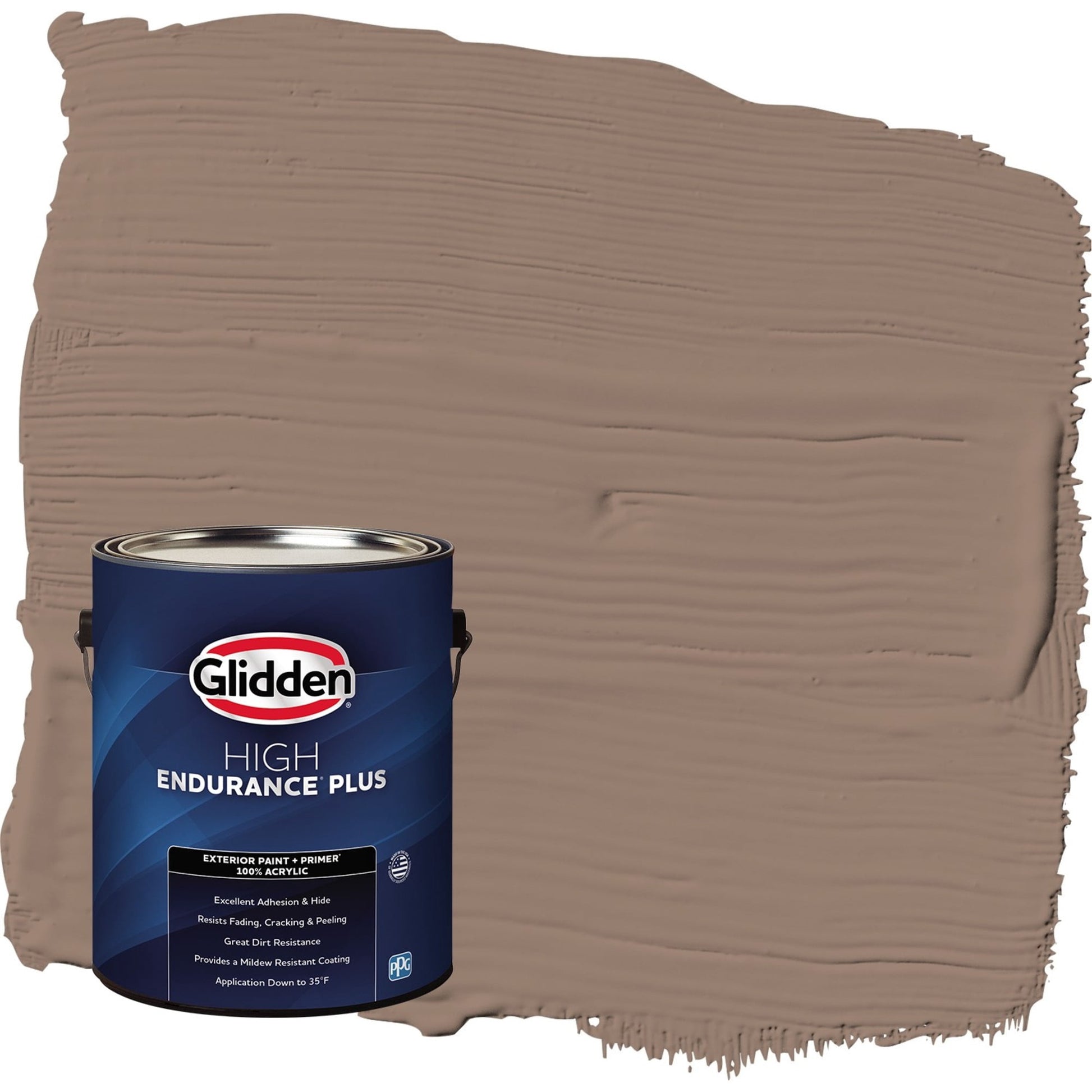 Glidden HEP Peppered Pecan / Tan Semi-Gloss Exterior Paint with Primer, 1 Gallon