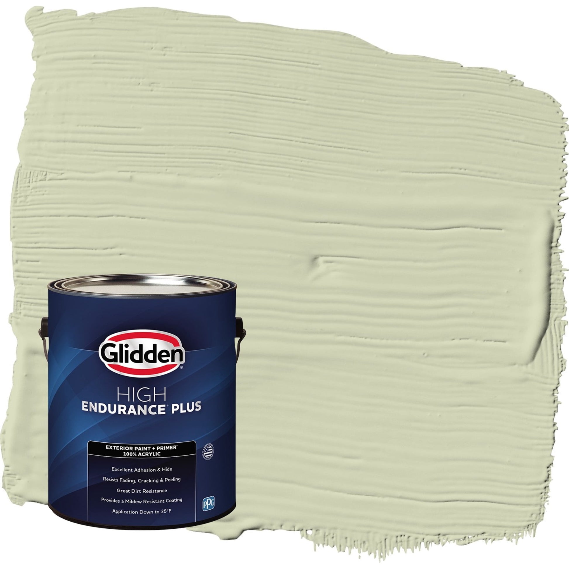 Glidden HEP Pickling Spice / Green Satin Exterior Paint with Primer, 1 Gallon