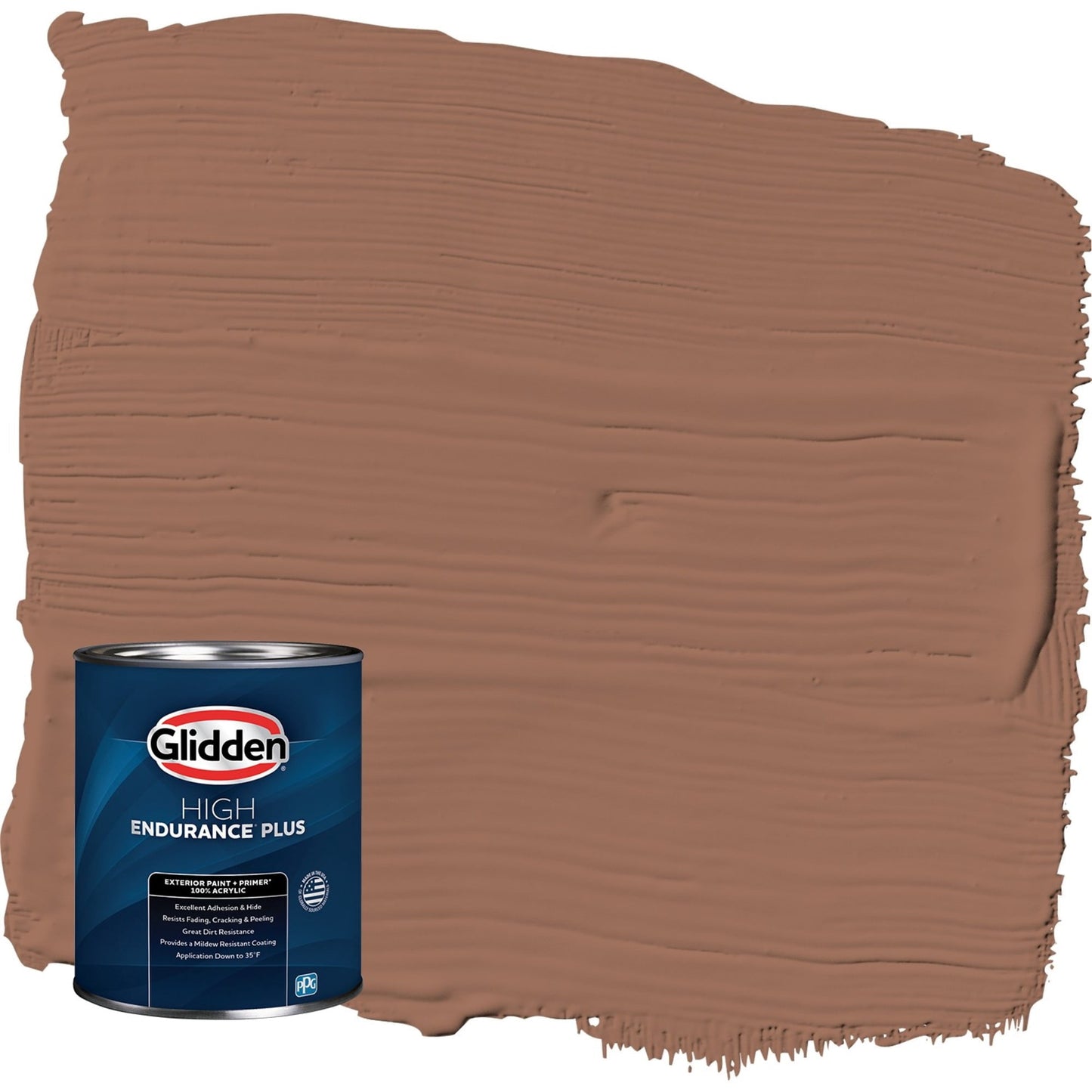 Glidden HEP Prairie Fire / Beige Satin Exterior Paint with Primer, 1 Quart
