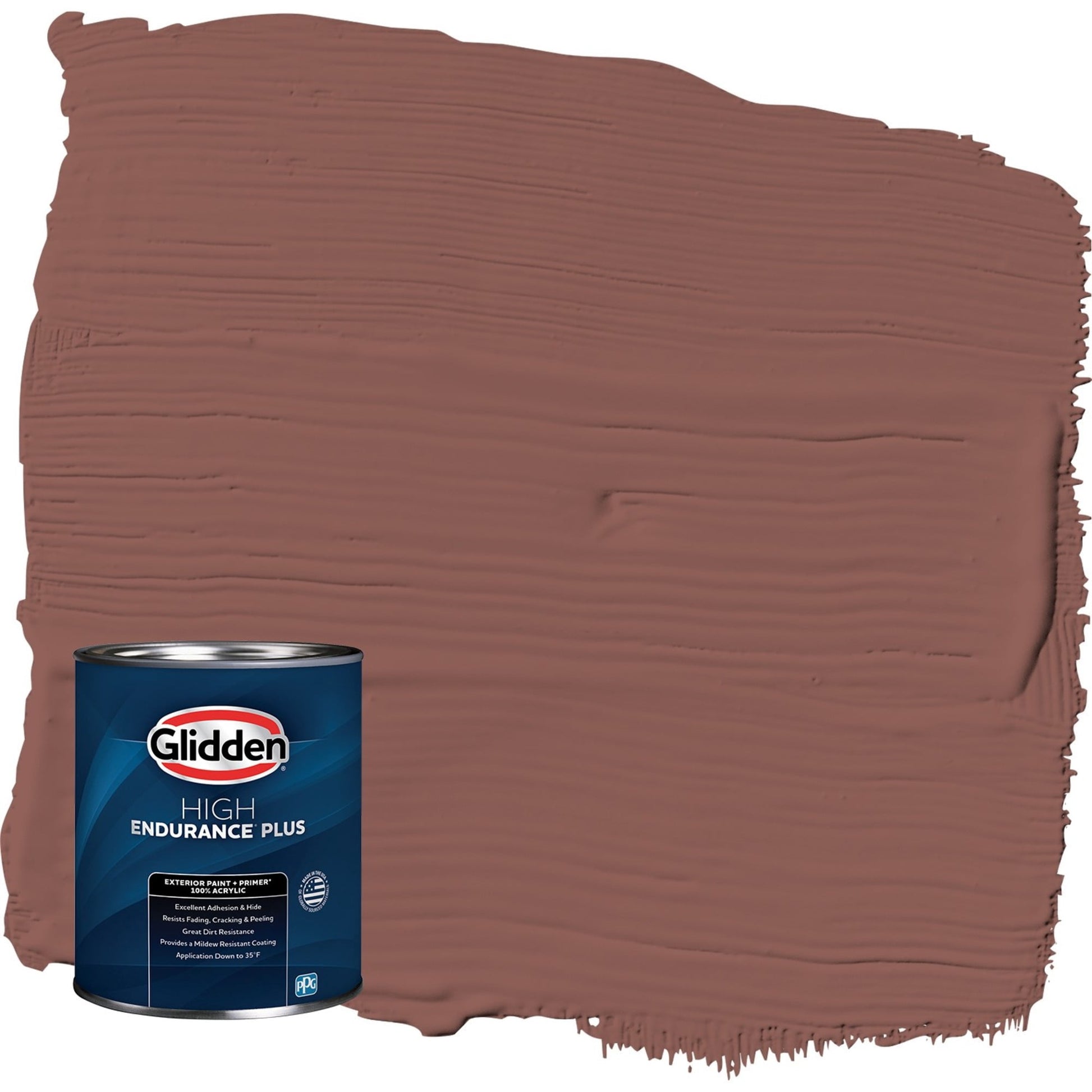 Glidden HEP Raspberry Truffle / Red Semi-Gloss Exterior Paint with Primer, 1 Quart