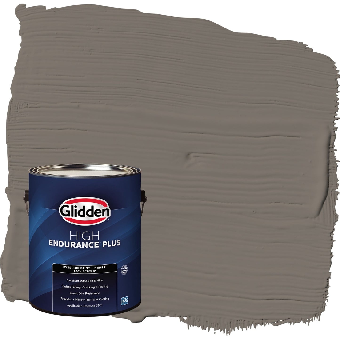 Glidden HEP Deconstruction / Gray Satin Exterior Paint with Primer, 1 Gallon