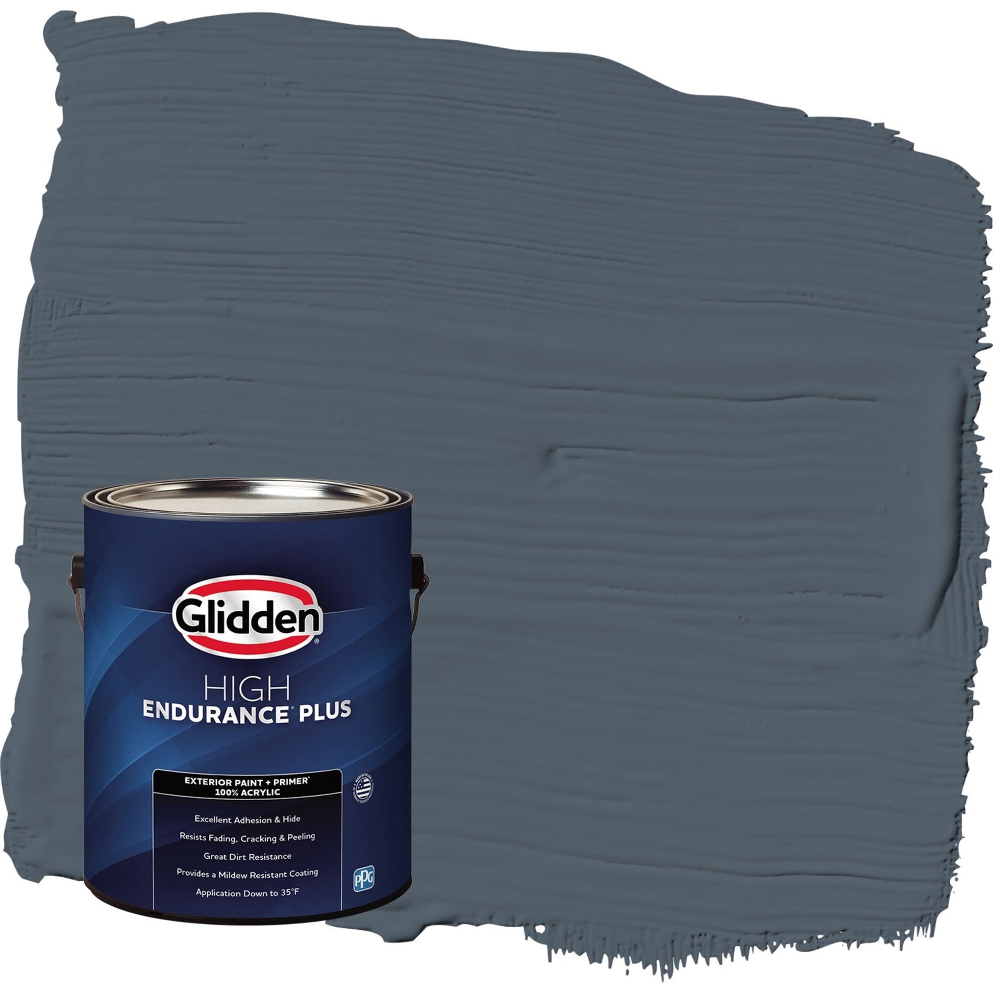 Glidden HEP Goblin / Gray Satin Exterior Paint with Primer, 1 Gallon