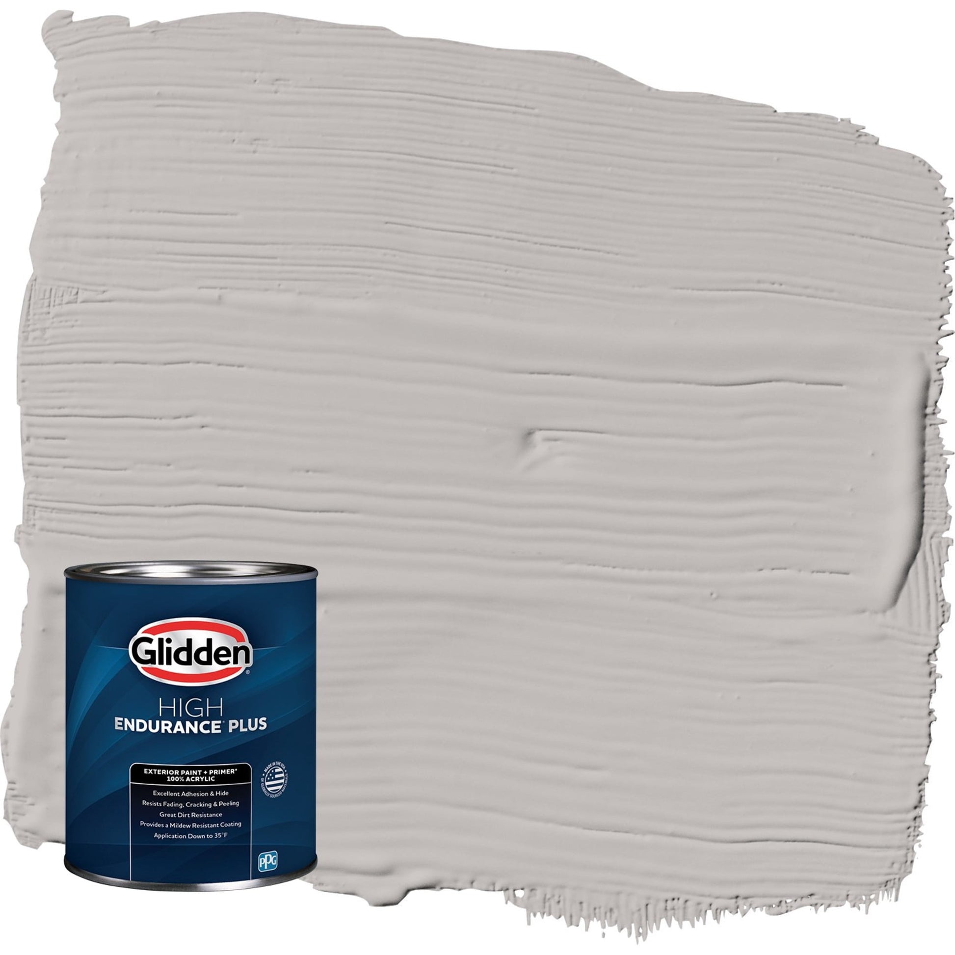 Glidden HEP Gray Shadows / Grey Semi-Gloss Exterior Paint with Primer, 1 Quart