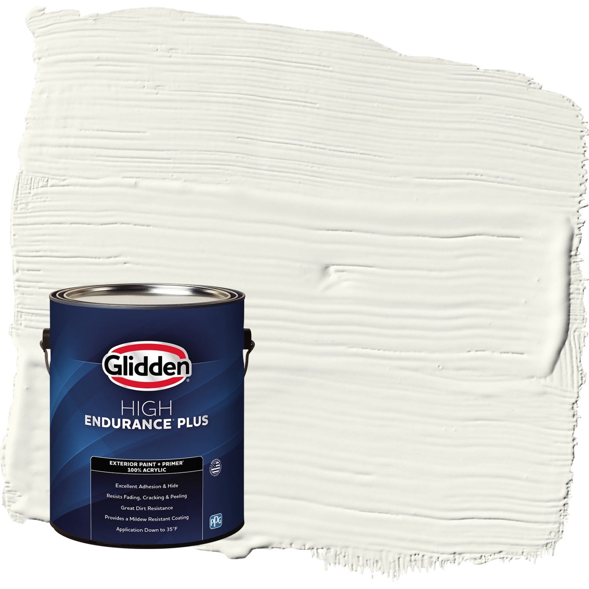 Glidden HEP Gypsum / Off-White Semi-Gloss Exterior Paint with Primer, 1 Gallon