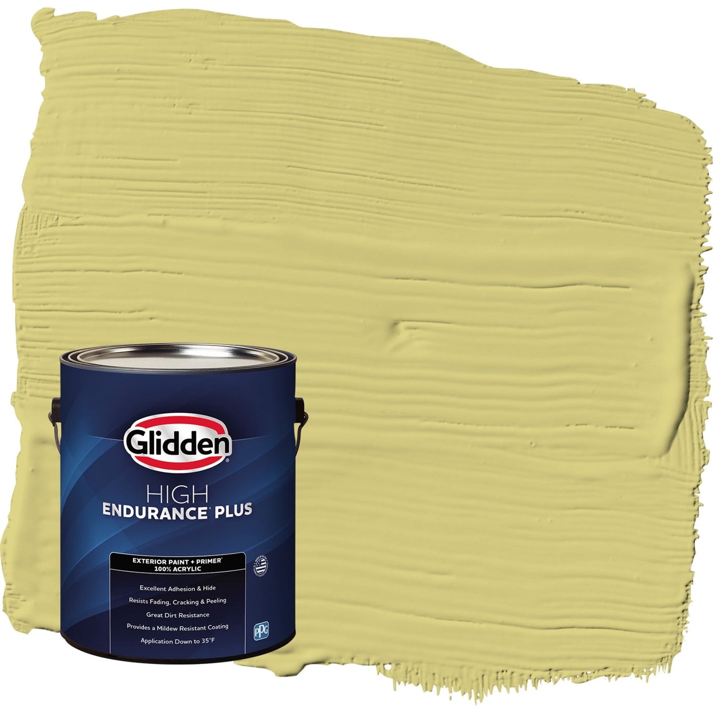 Glidden HEP Serene Scene / Green Flat Exterior Paint with Primer, 1 Gallon