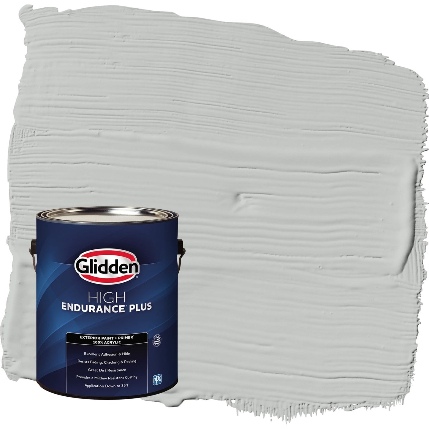 Glidden HEP Solitary State / Gray Semi-Gloss Exterior Paint with Primer, 1 Gallon