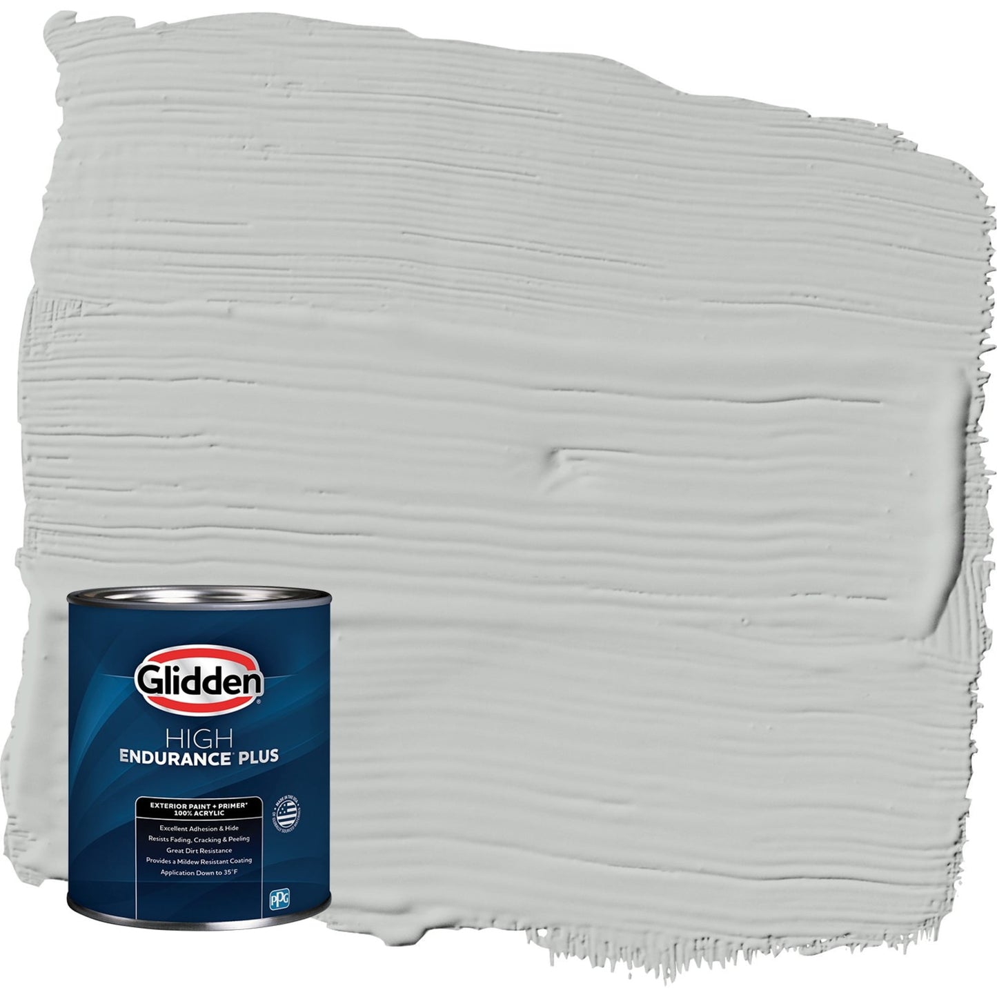Glidden HEP Solitary State / Gray Semi-Gloss Exterior Paint with Primer, 1 Quart