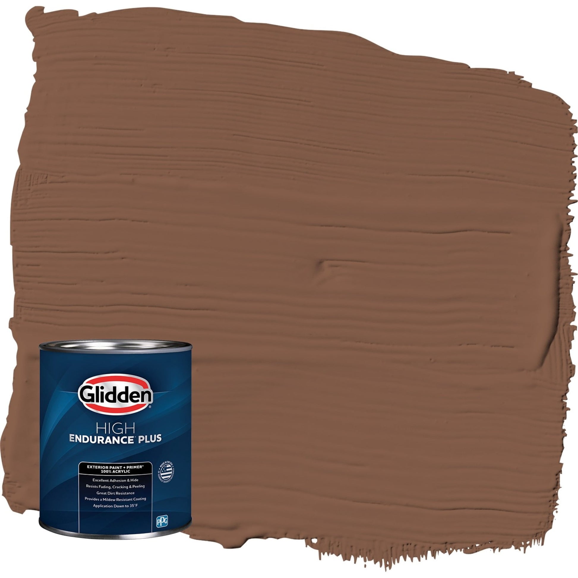 Glidden HEP Spiced Cinnamon / Beige Satin Exterior Paint with Primer, 1 Quart