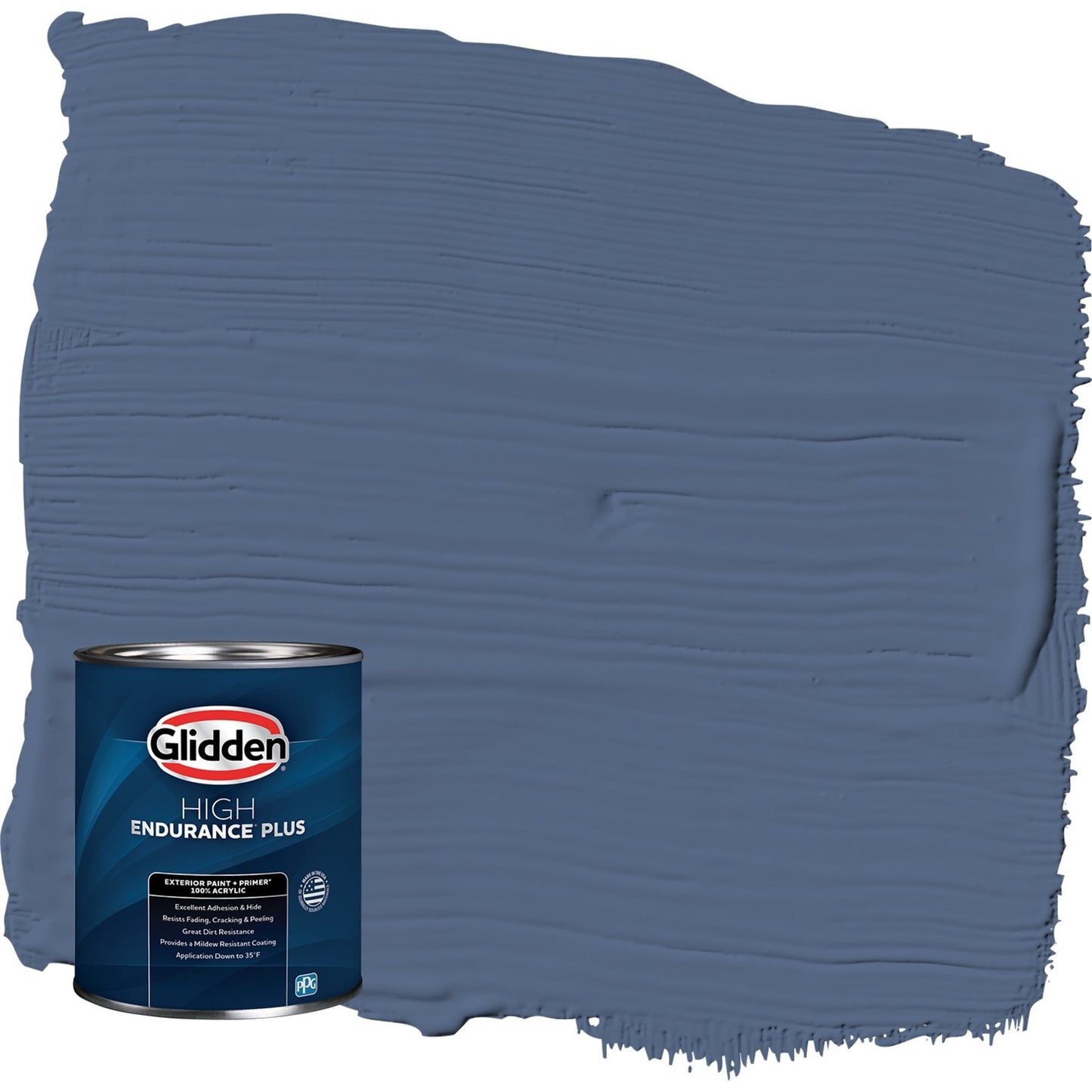 Glidden HEP Stained Glass / Blue Semi-Gloss Exterior Paint with Primer, 1 Quart