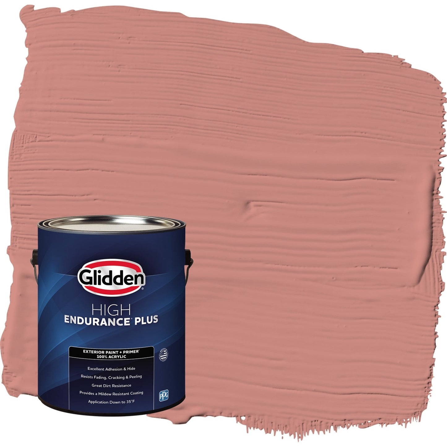 Glidden HEP Sunstone / Orange Flat Exterior Paint with Primer, 1 Gallon