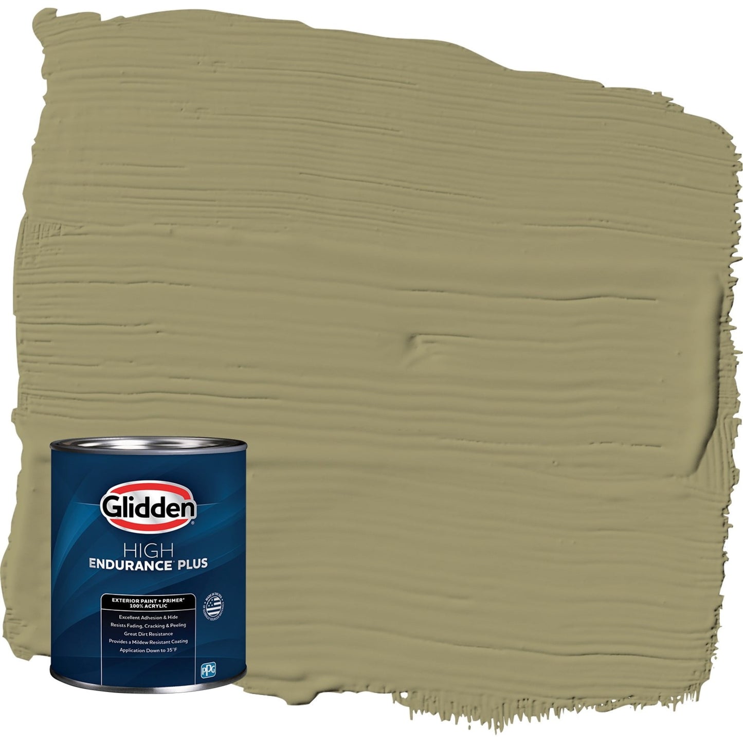 Glidden HEP Sweet Annie / Green Satin Exterior Paint with Primer, 1 Quart