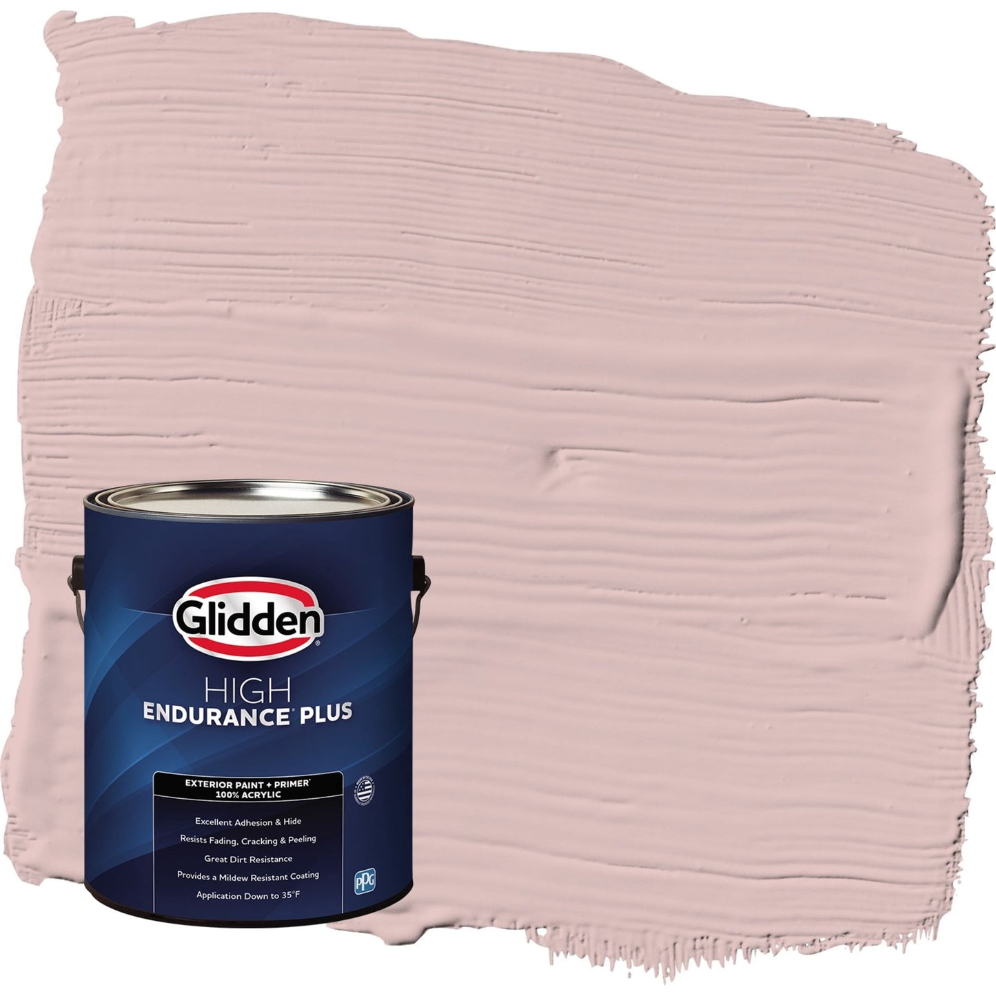 Glidden HEP Tea Time / Pink Satin Exterior Paint with Primer, 1 Gallon