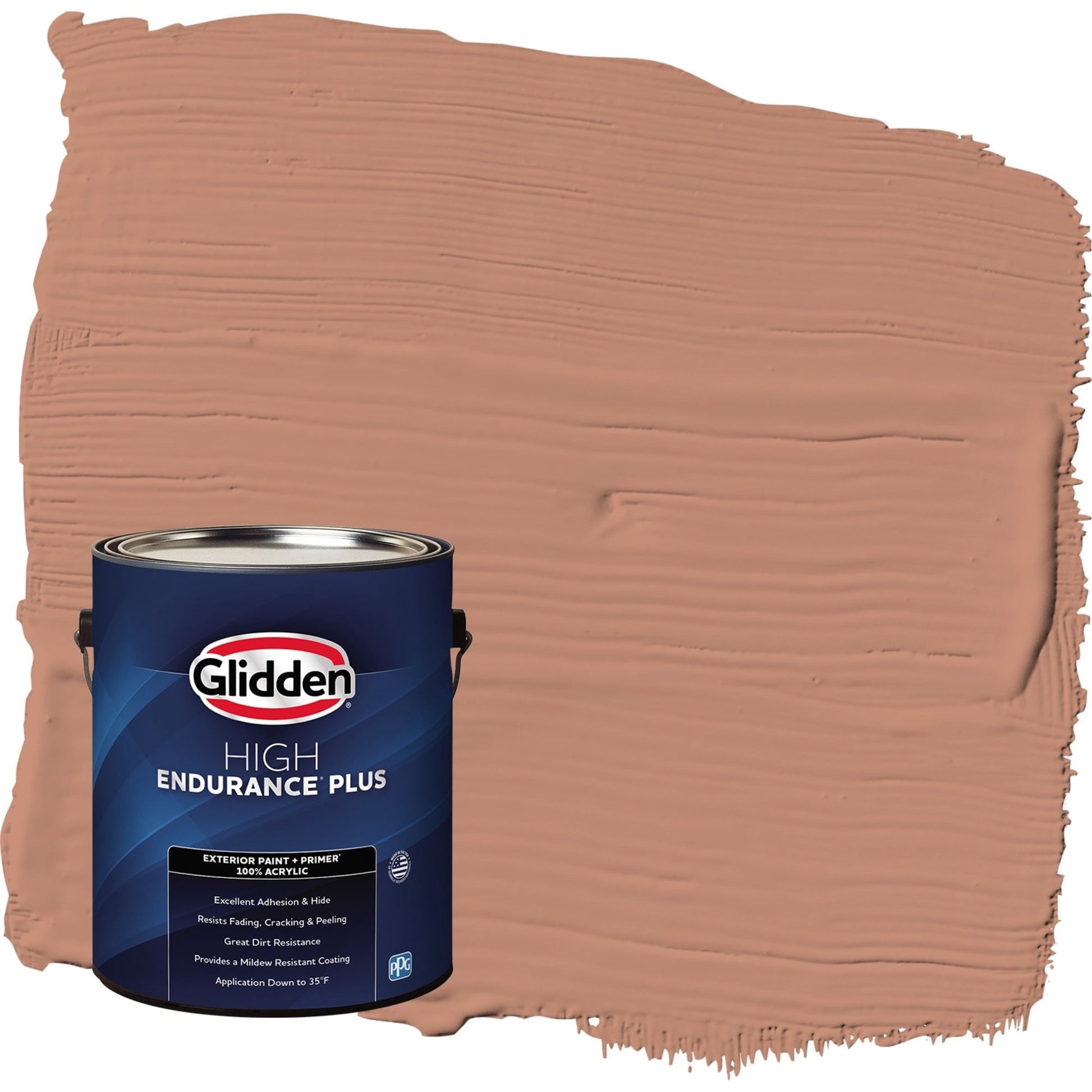 Glidden HEP Terrazzo Tan / Orange Satin Exterior Paint with Primer, 1 Gallon