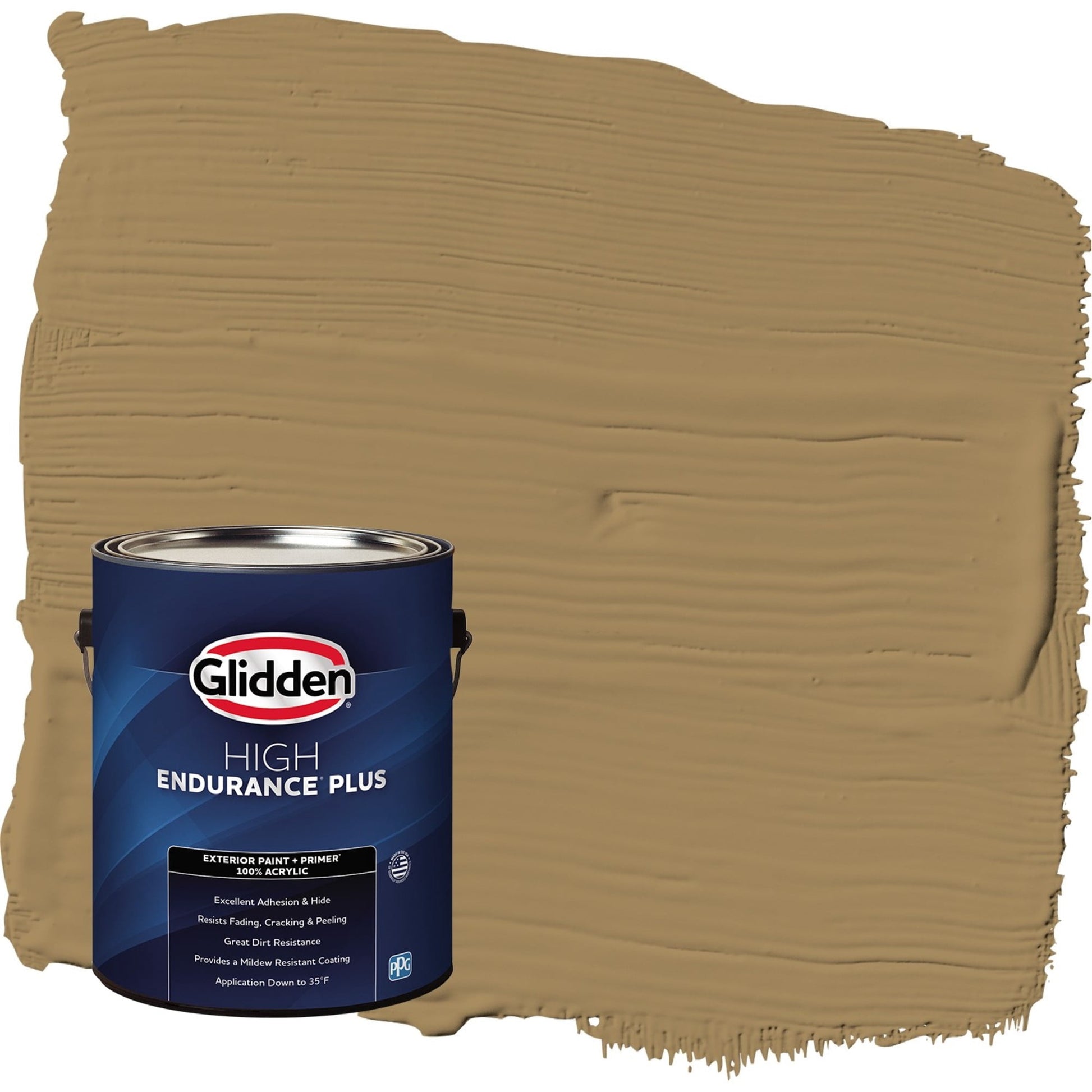 Glidden HEP Timber Beam / Brown Semi-Gloss Exterior Paint with Primer, 1 Gallon