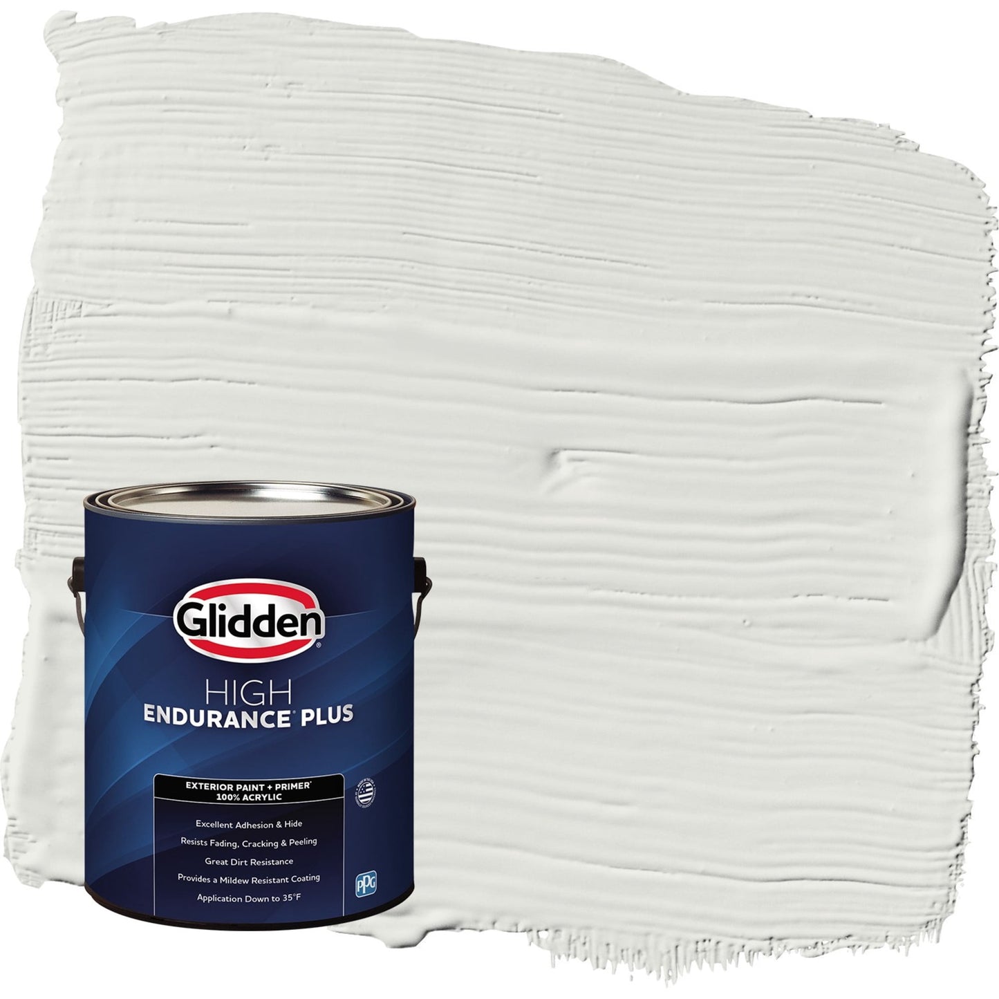 Glidden HEP Tundra Frost / Grey Flat Exterior Paint with Primer, 1 Gallon