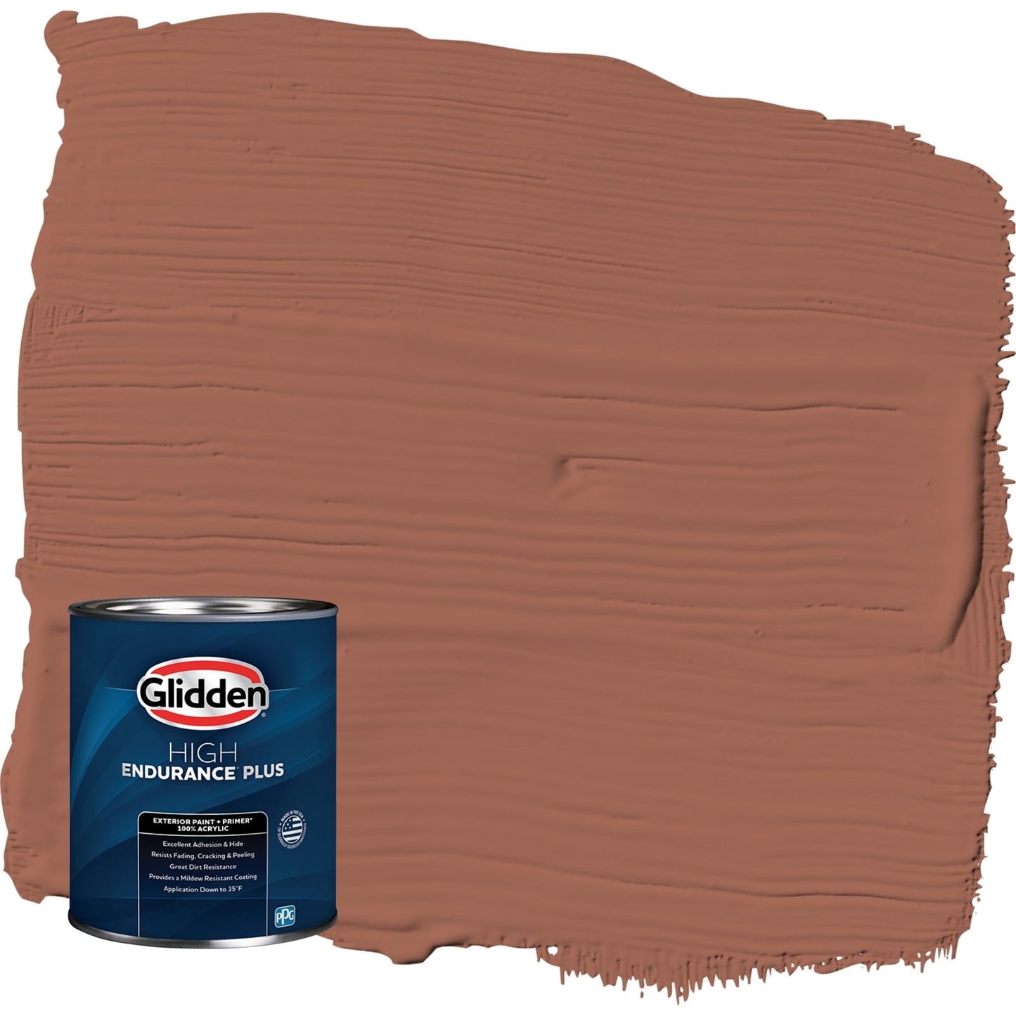 Glidden HEP Warm Up / Orange Satin Exterior Paint with Primer, 1 Quart