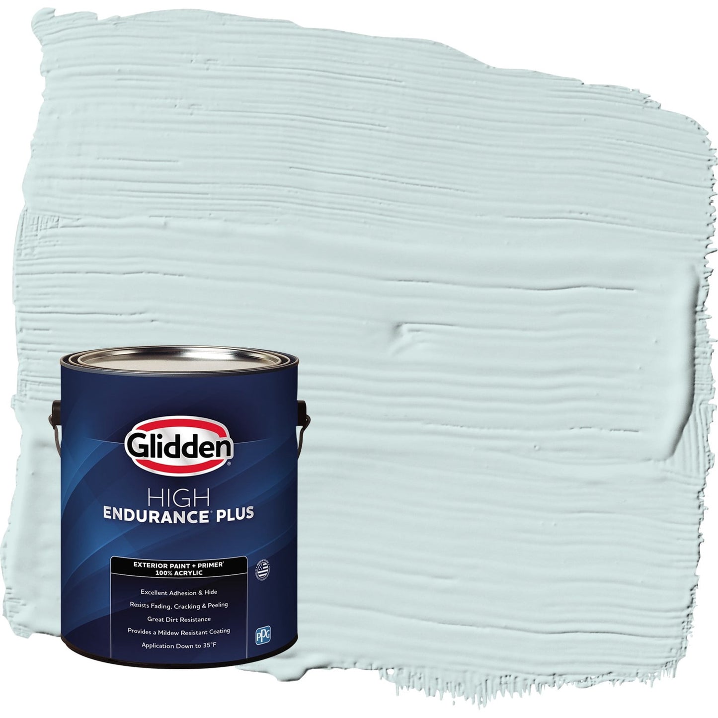 Glidden HEP Watery Blue / Aqua Semi-Gloss Exterior Paint with Primer, 1 Gallon