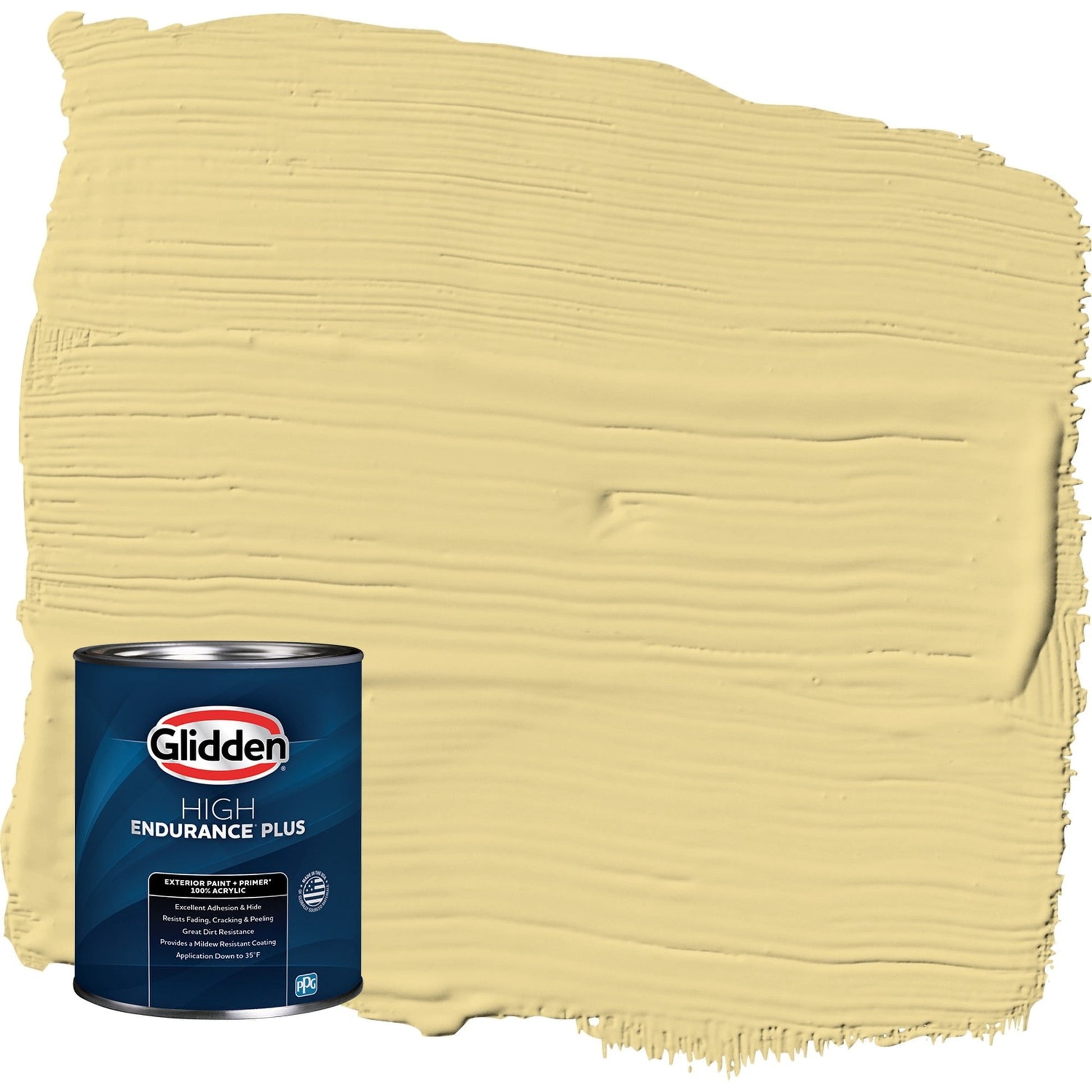 Glidden HEP Wayward Wind / Yellow Satin Exterior Paint with Primer, 1 Quart