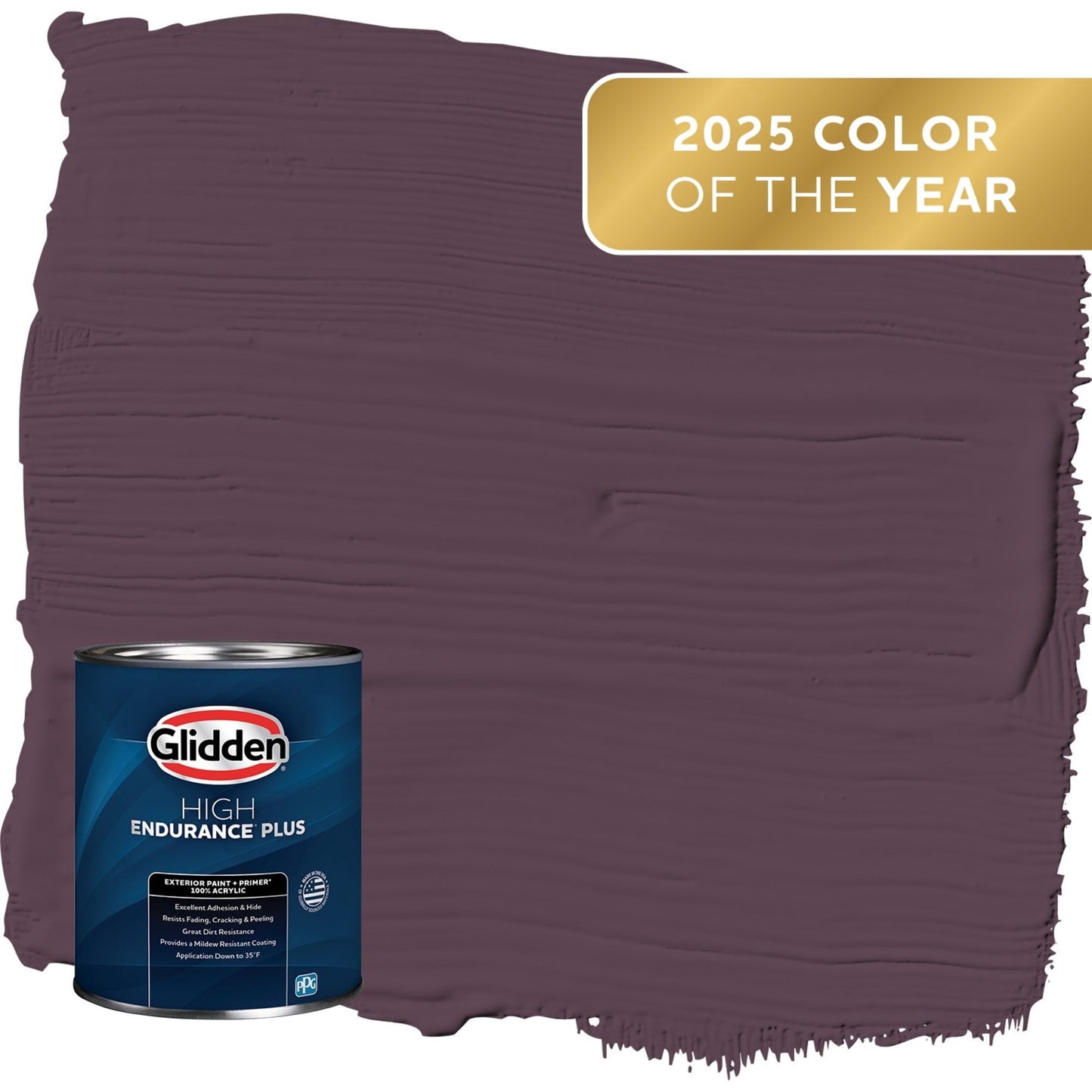 Glidden HEP Purple Basil / Purple Semi-Gloss Exterior Paint with Primer, 1 Quart