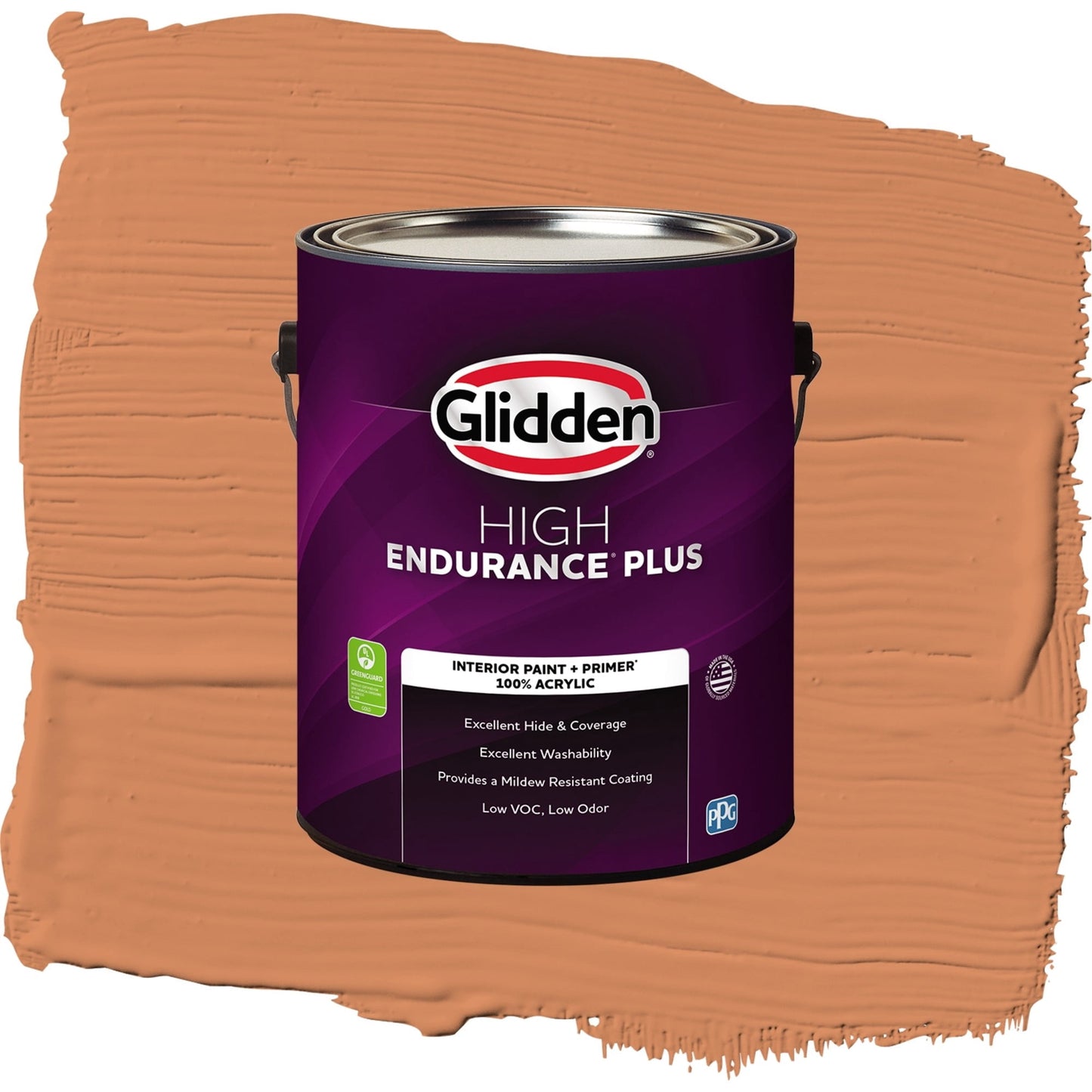 Glidden HEP Georgian Leather / Orange, Eggshell Interior Paint with Primer, 1 Gallon