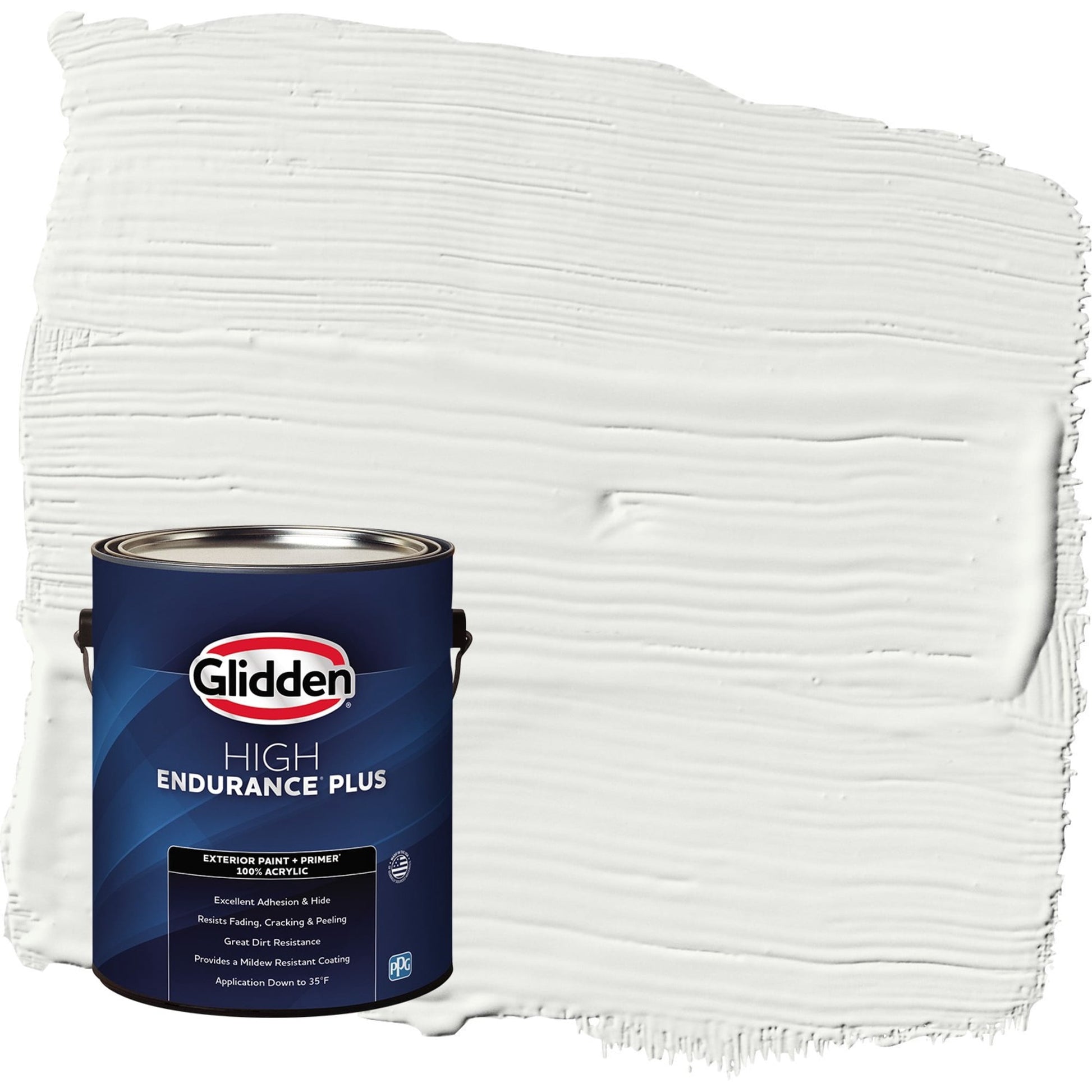 Glidden HEP Grab-N-Go White Satin Exterior Paint with Primer, 1 Gallon