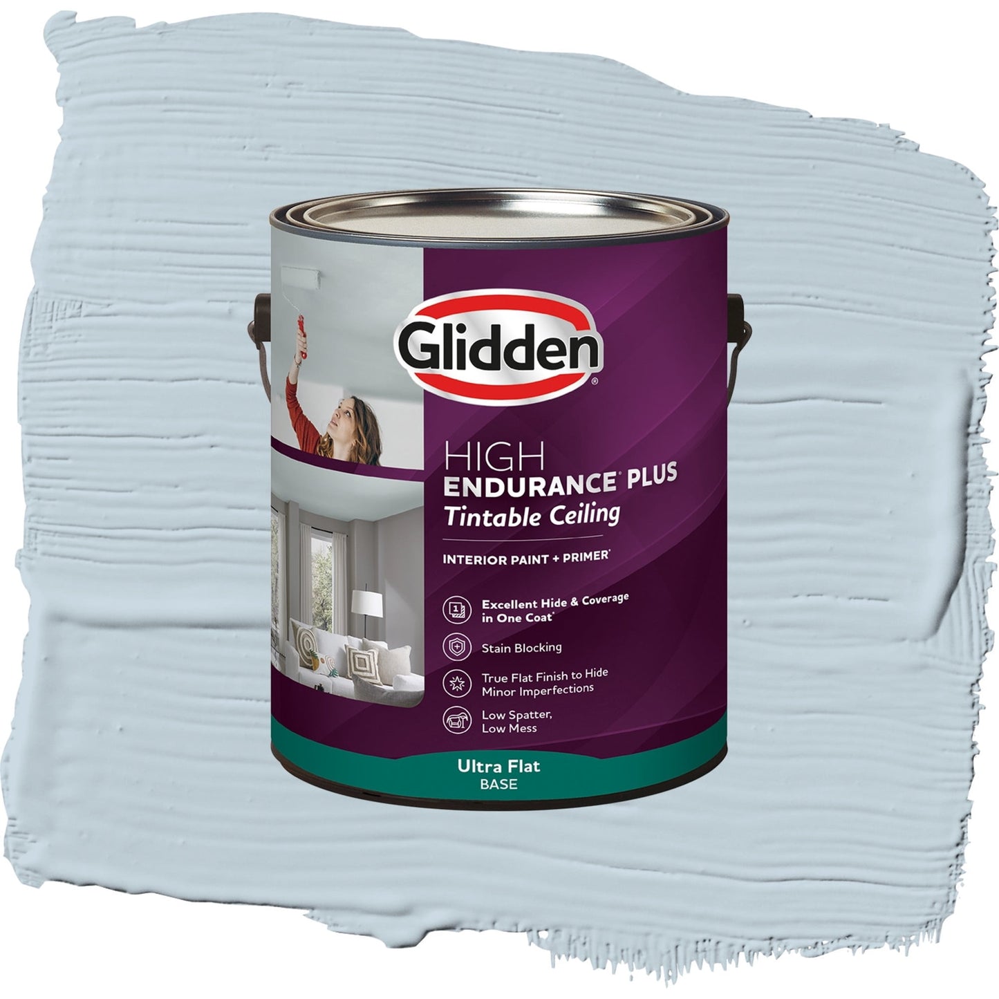 Glidden Glidden HEP Interior Ceiling Paint, Keepsakes/Blue, Flat, 1 Gallon