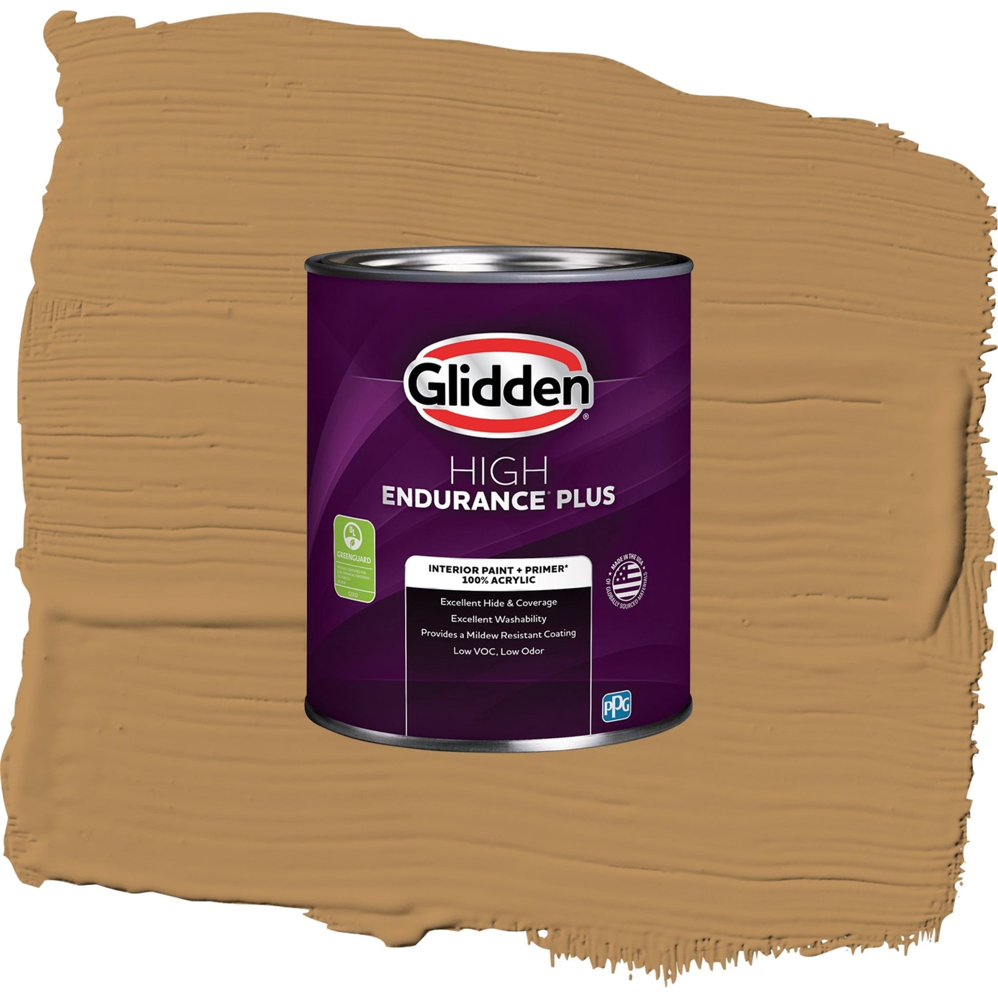 Glidden HEP Allegro / Tan, Semi-Gloss Interior Paint with Primer, 1 Quart