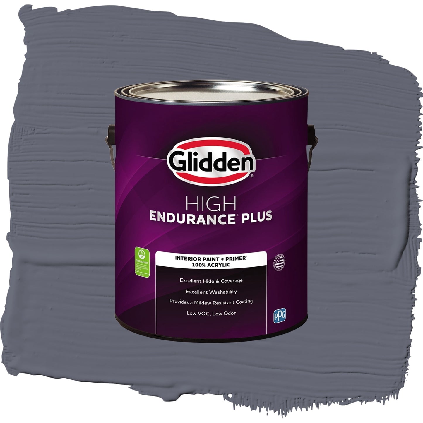 Glidden HEP Alley Cat / Purple, Flat Interior Paint with Primer, 1 Gallon
