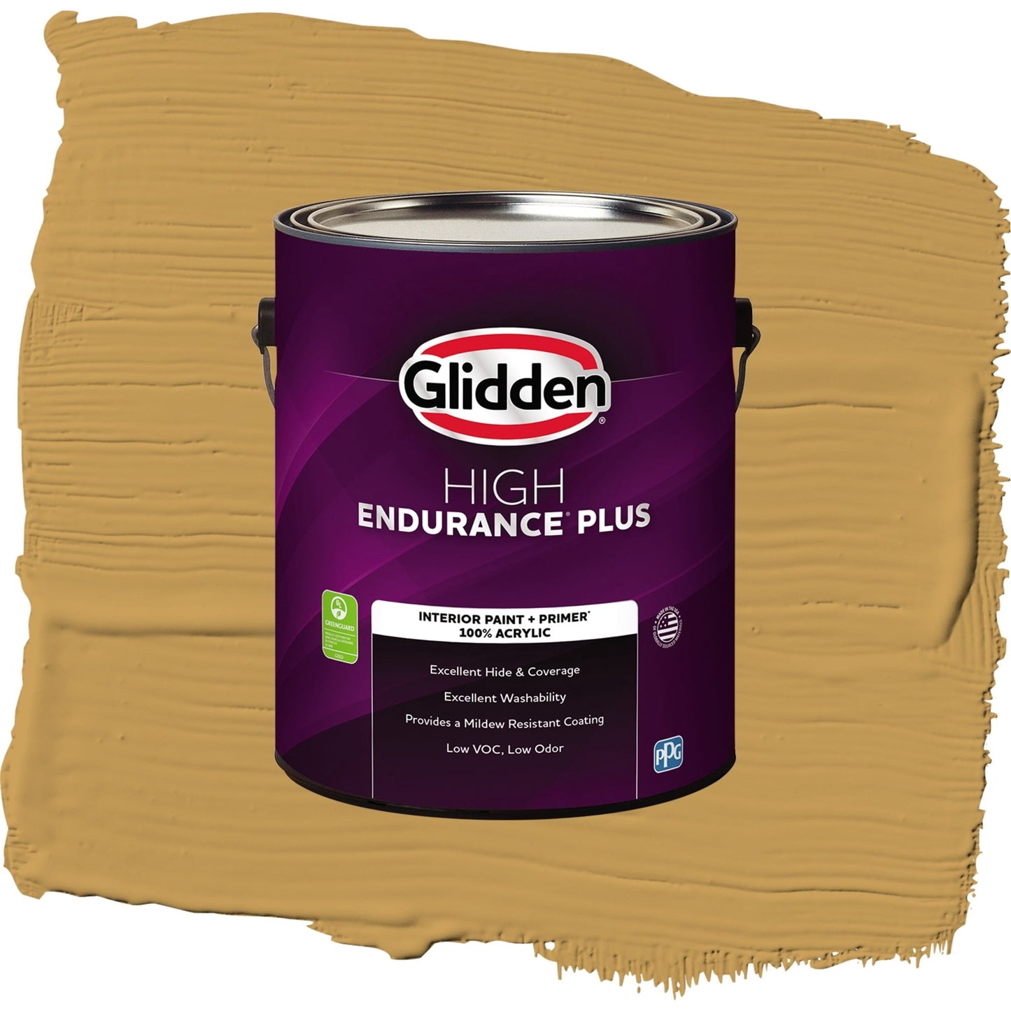 Glidden HEP Amaretto Sours / Yellow, Flat Interior Paint with Primer, 1 Gallon