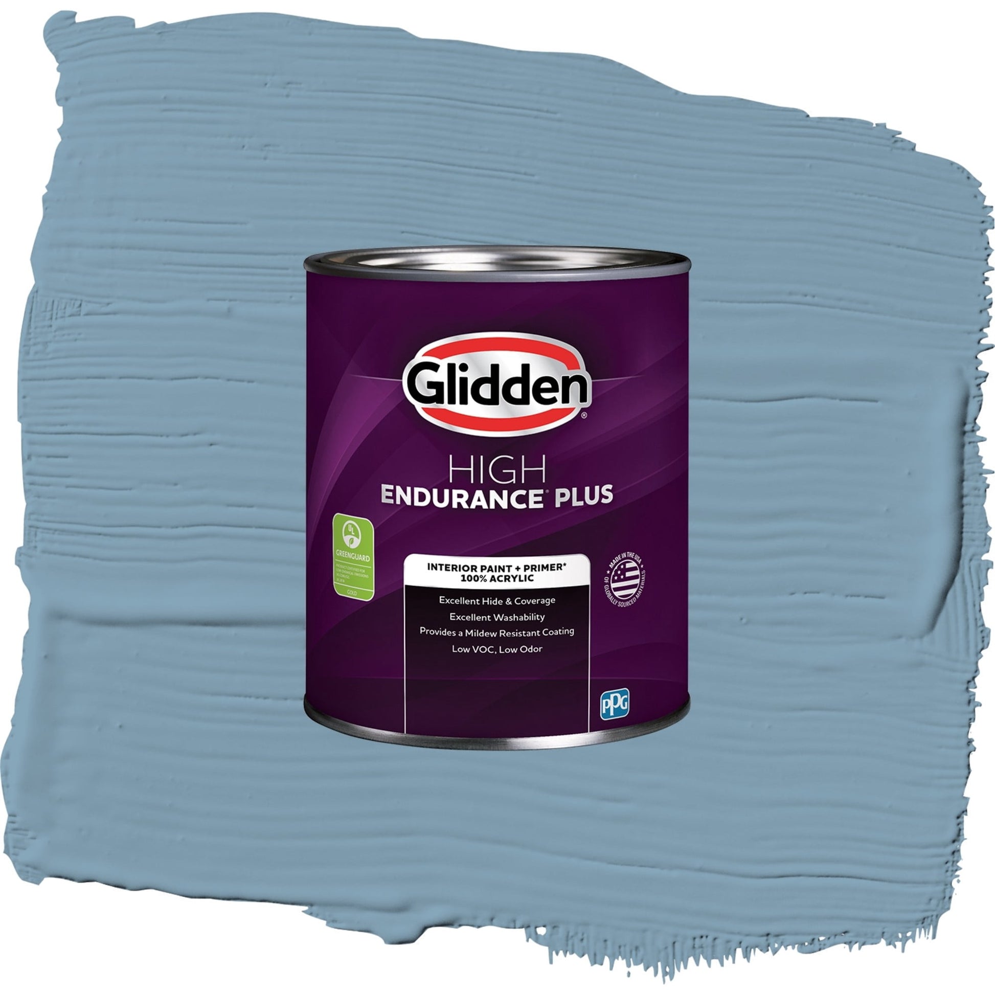 Glidden HEP Americana / Blue, Semi-Gloss Interior Paint with Primer, 1 Quart