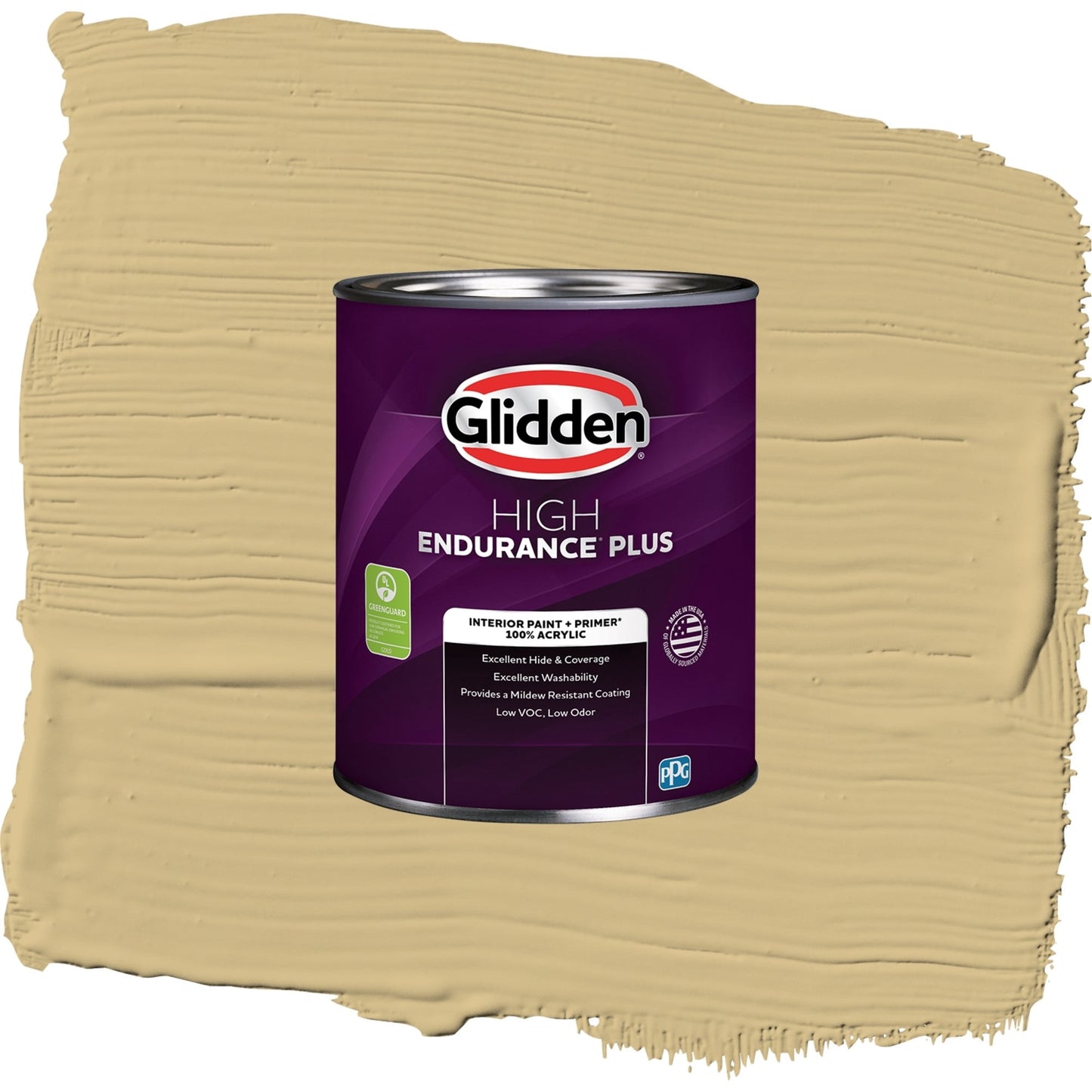 Glidden HEP Appalachian Trail / Yellow, Semi-Gloss Interior Paint with Primer, 1 Quart