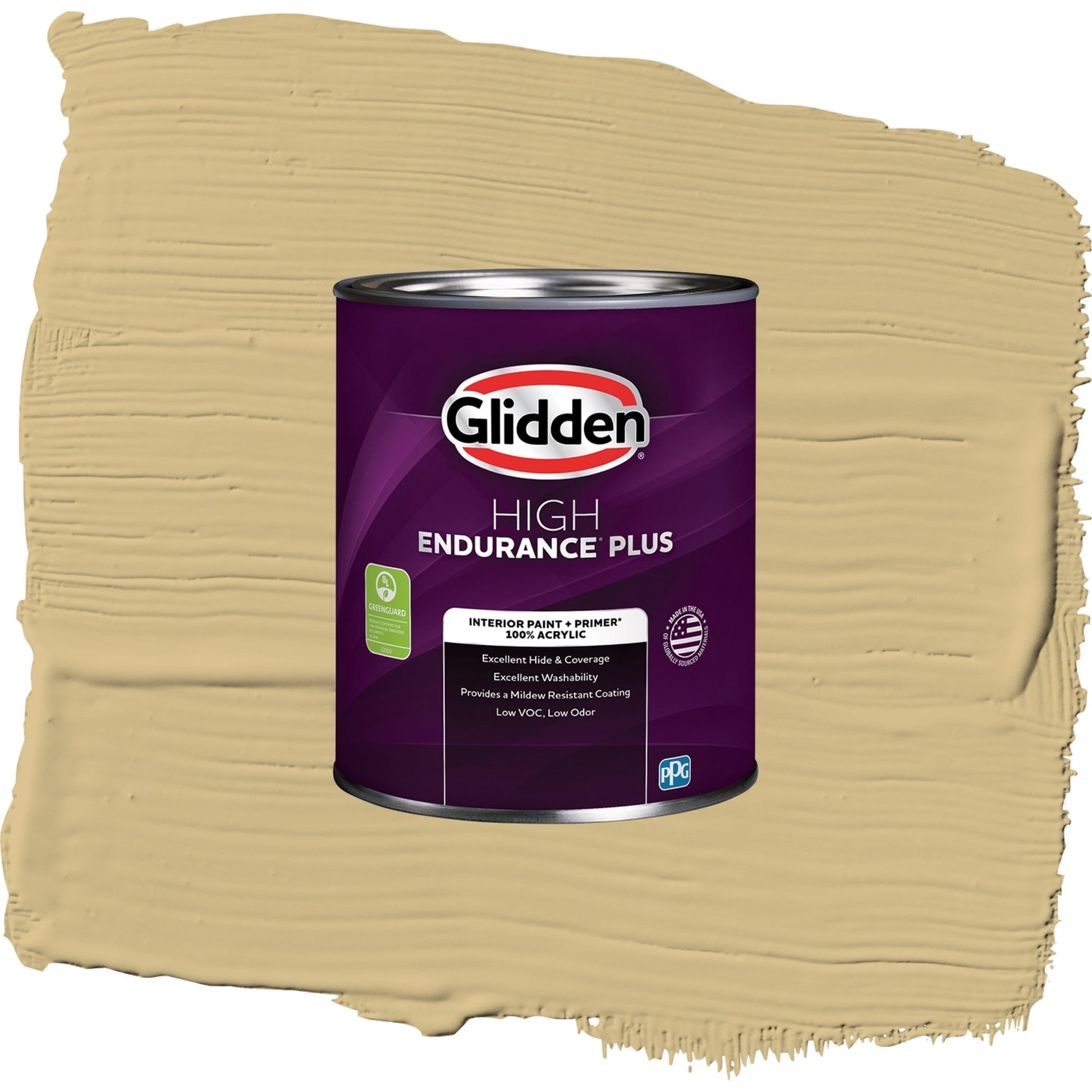 Glidden HEP Appalachian Trail / Yellow, Semi-Gloss Interior Paint with Primer, 1 Quart
